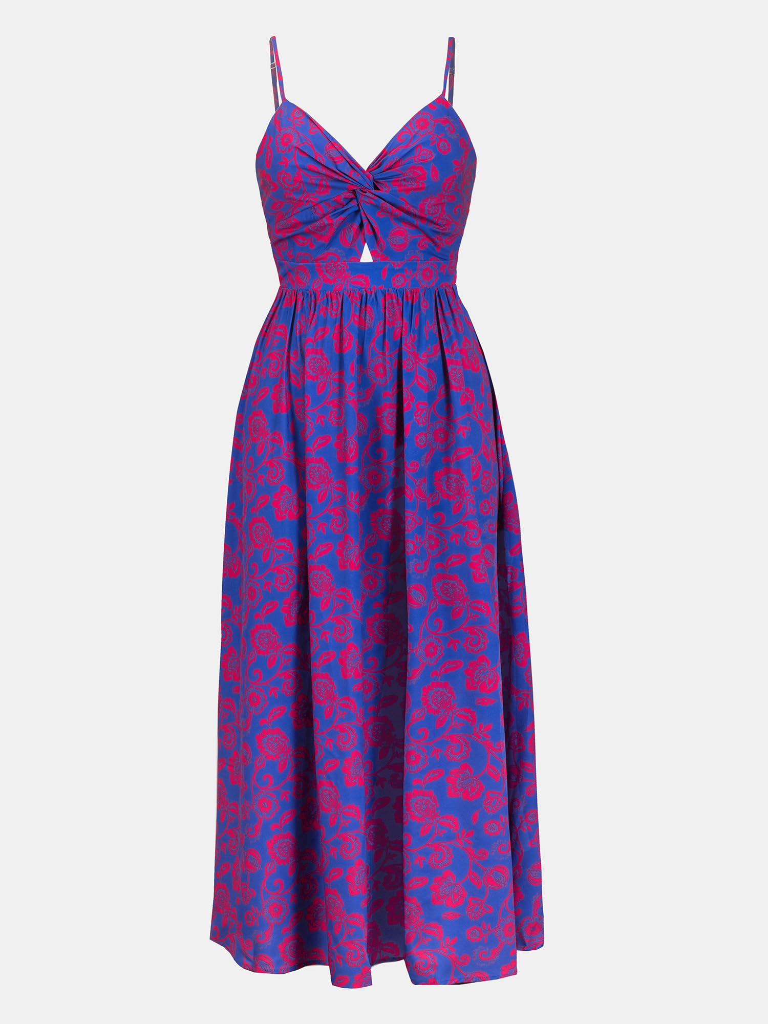 CUPSHE Women's Floral Print Maxi Dress - V Neck Sleeveless Long Summer Dress for Beach, Vacation & Casual Wear | Lightweight Comfortable Boho Style