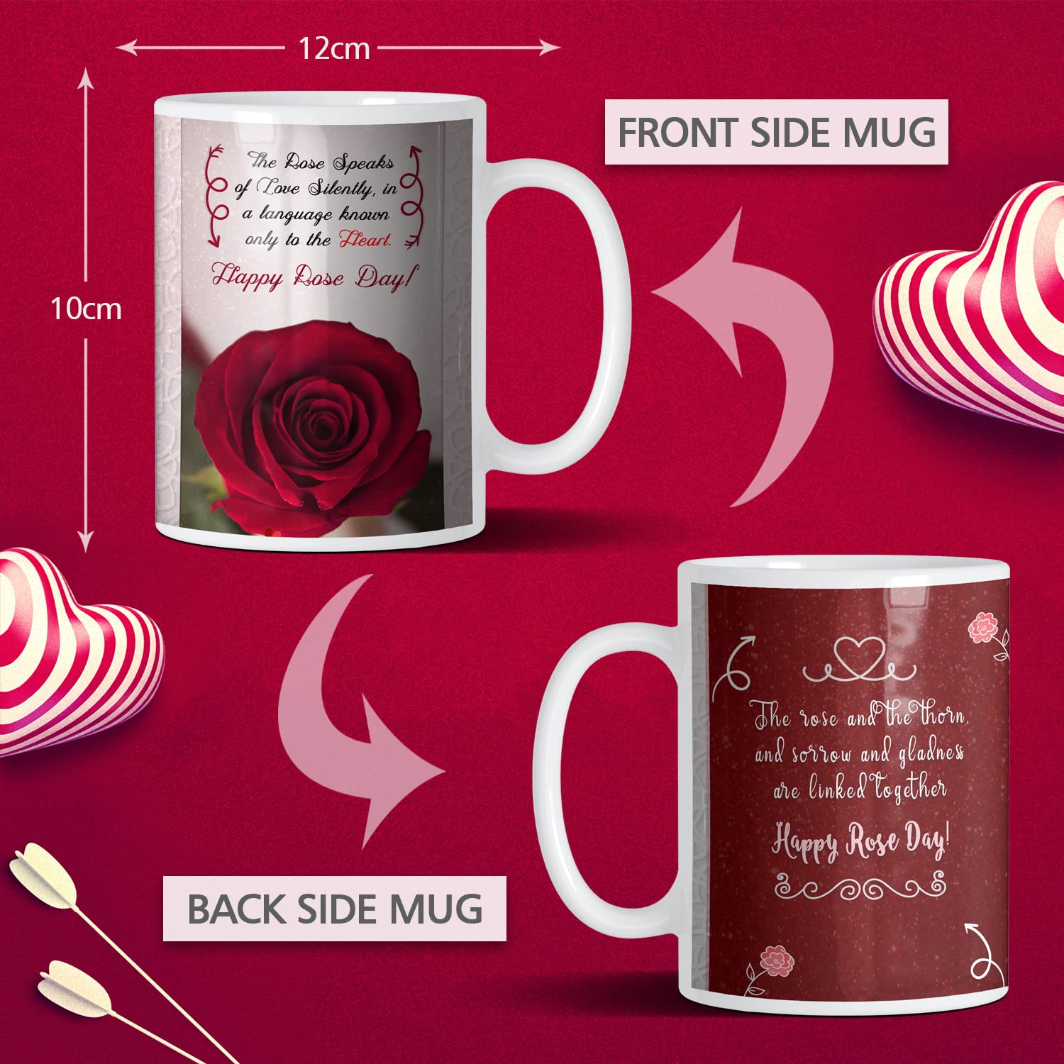 Rose Day Gift Set - Coffee Mug & Eyeliner Combo for Her | Valentine's Surprise