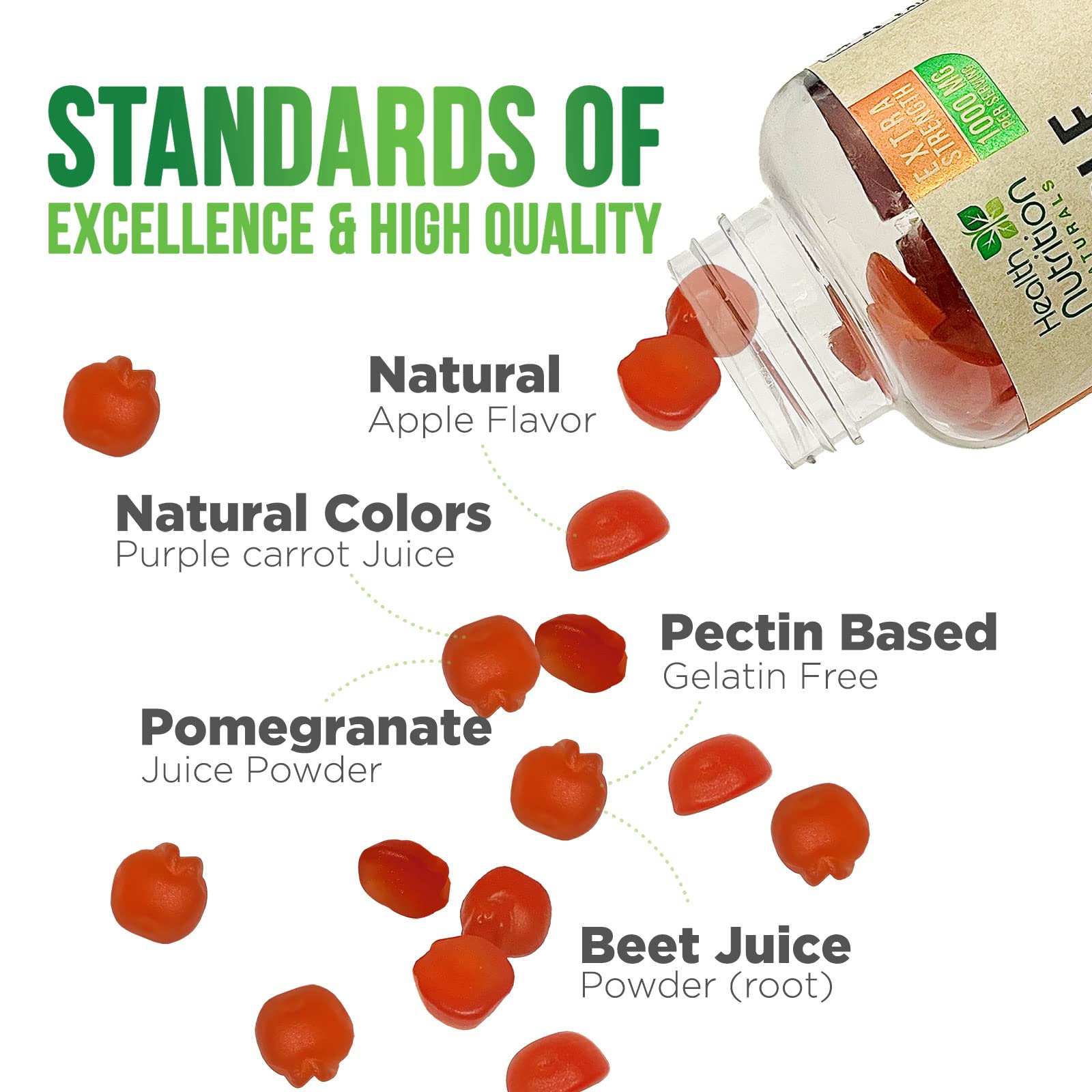 Vegan Apple Cider Vinegar Gummies 1000mg | ACV Supplement for Digestion & Metabolism Support | Natural Apple Flavor with Mother, Gluten Free, Non-GMO - 120 Count | Perfect for Daily Wellness Routine & On-the-Go Nutrition
