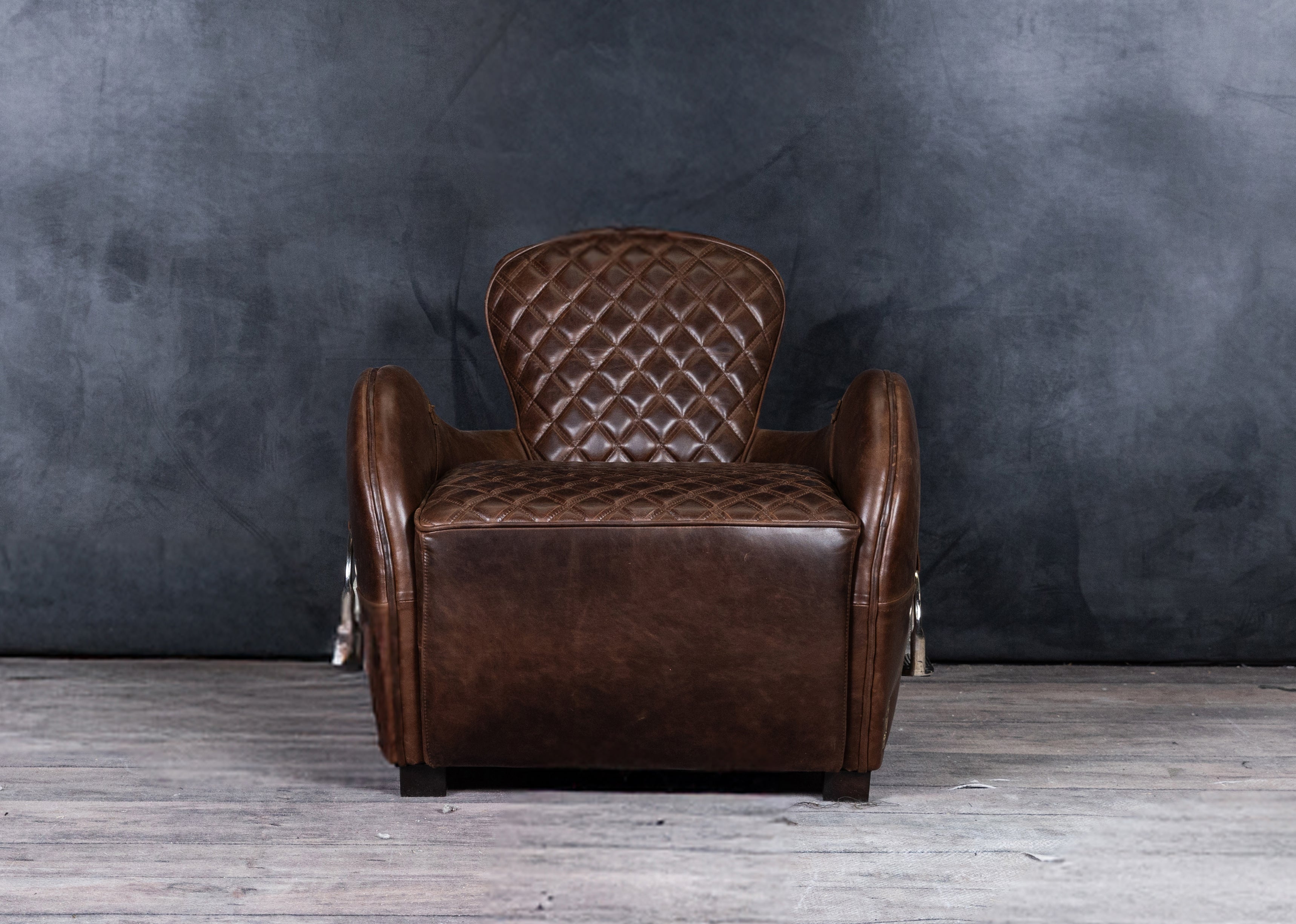 Premium Equestrian Leather Chair & Ottoman Set - Handcrafted Genuine Leather Living Room Seating for Home & Office - Perfect for Lounging, Relaxing & Decorating Your Space