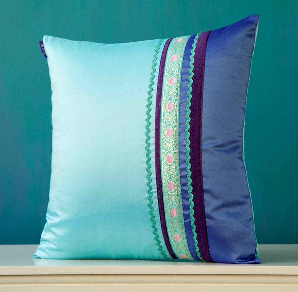 Wave Pattern Sofa Pillow - 45x45cm Office Cushion & Car Backrest Support - Comfortable Home Decor for Living Room, Bedroom, and Vehicle Seats