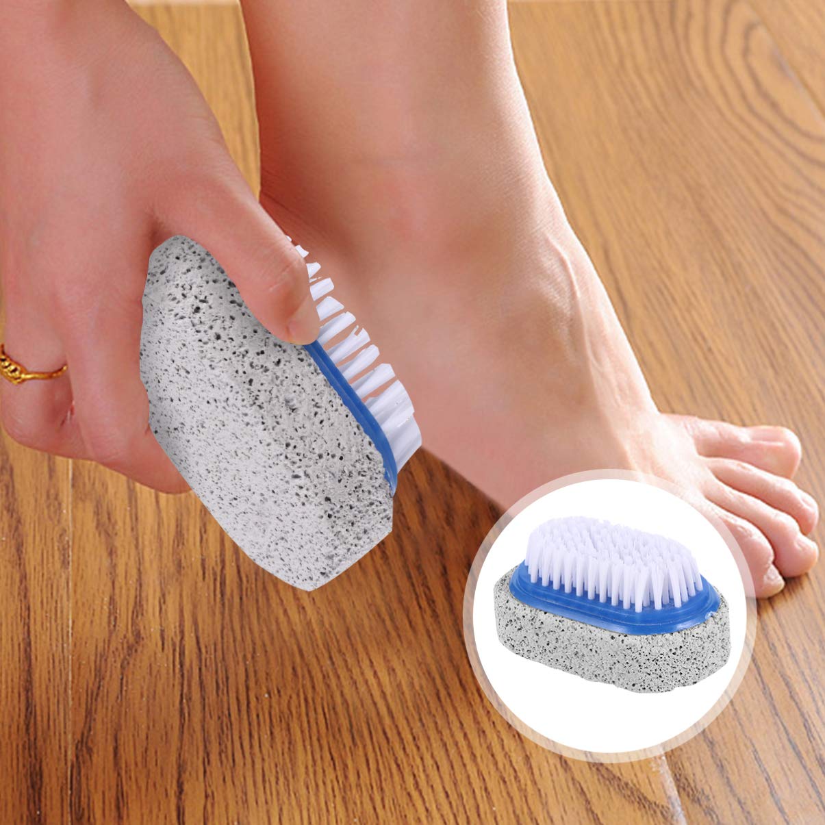 Natural Pumice Stone 6-Pack for Dead Skin Removal - Foot & Hand Exfoliator for Men & Women - Perfect for Pedicures & Home Spa