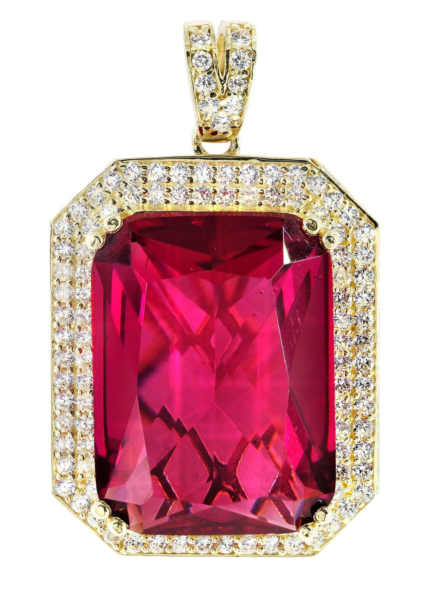 10K Gold Ruby Pendant Necklace for Women | 14.3 Grams Genuine Ruby Jewelry | Elegant Gift for Birthday, Anniversary & Valentine's Day