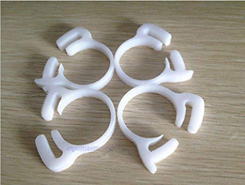 300-Pack White POM Small Plastic Ratchet Hose Clamps - Manual Twist 5.6-6.0mm for Automotive, Plumbing & DIY Projects - Durable Fasteners for Water Pipes, Fuel Lines & Air Hoses