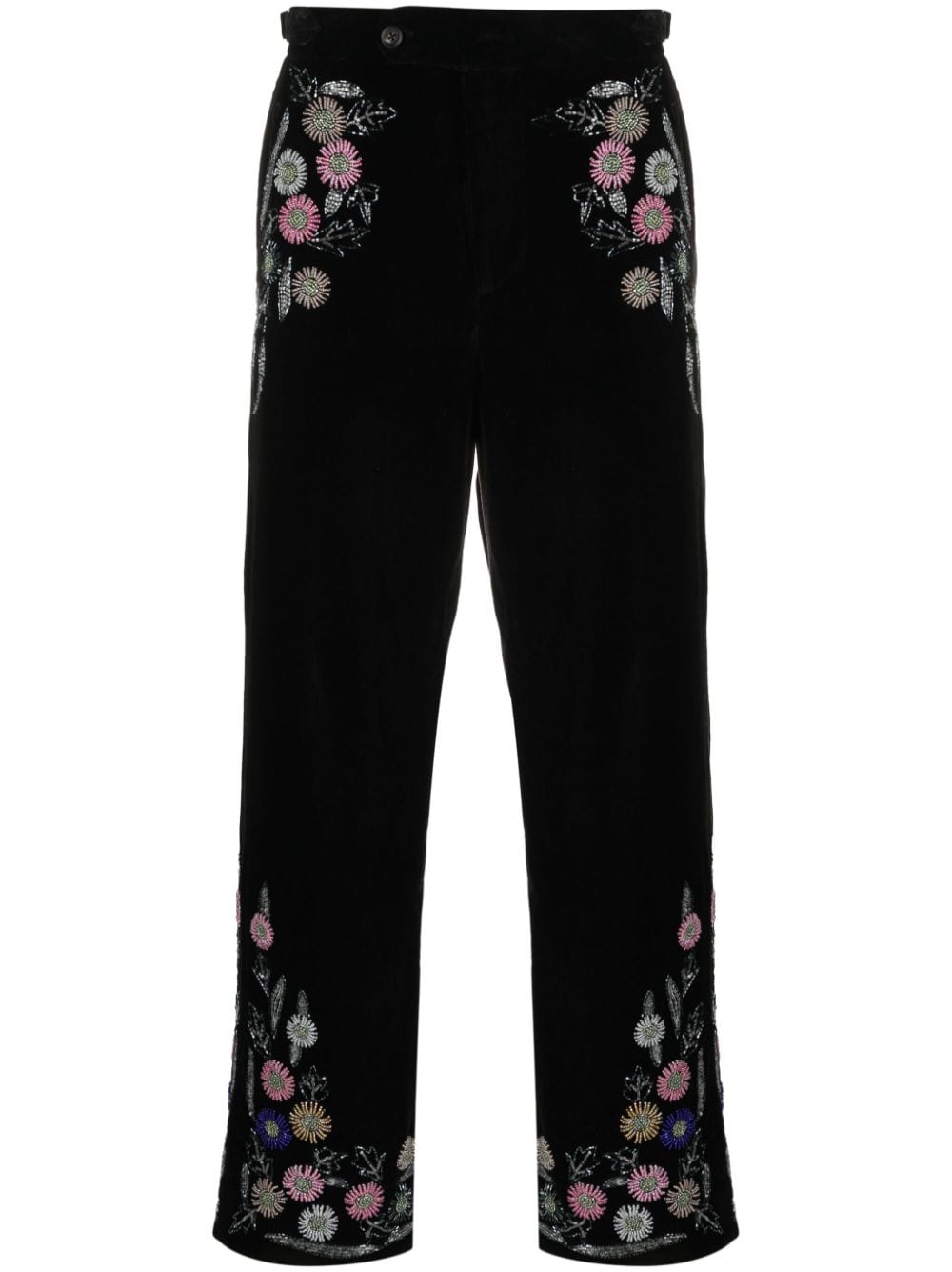 BODE Black Trousers for Men - Comfortable Slim Fit Dress Pants for Office, Business & Casual Wear