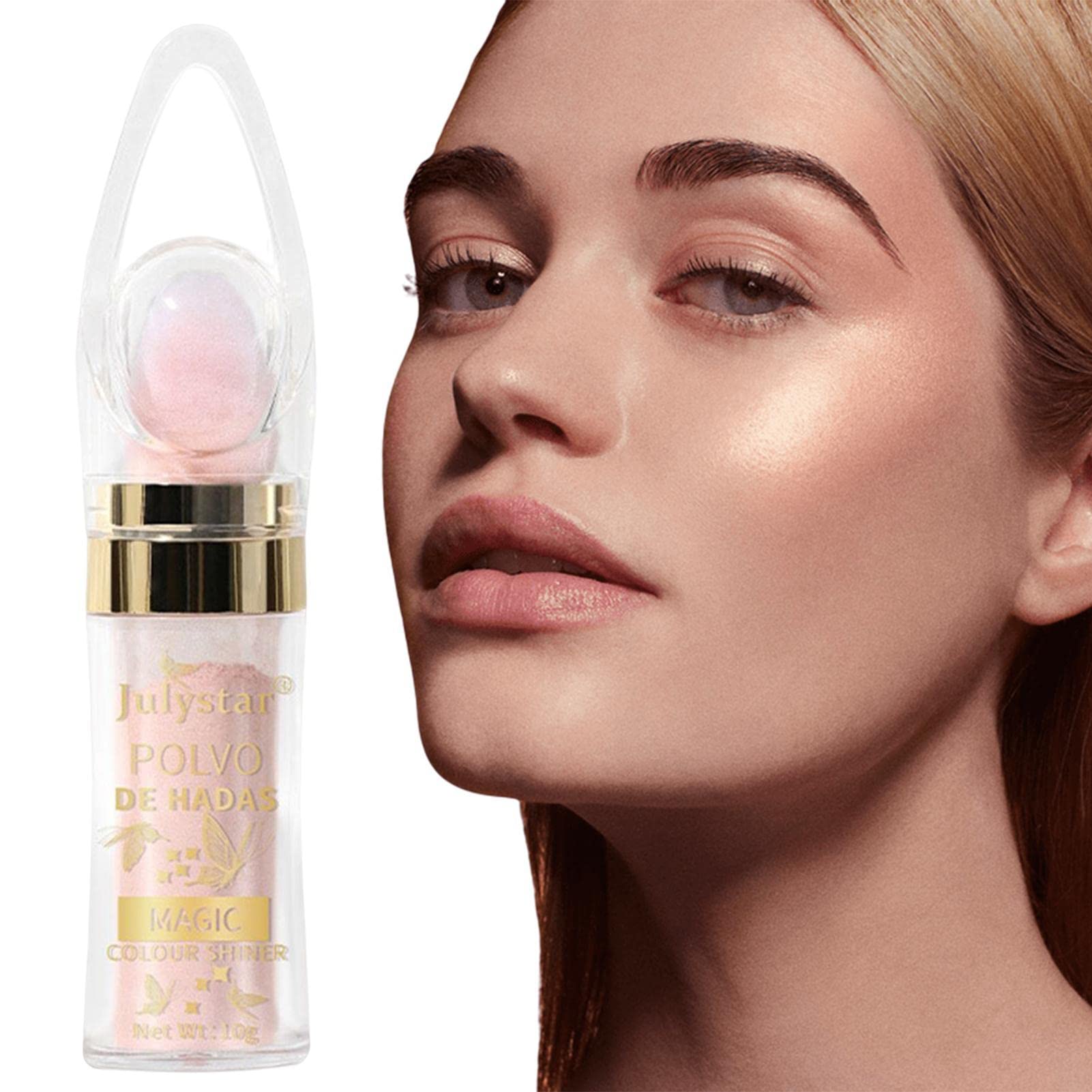 Women's Shimmer Highlighter Stick & Loose Powder - Face & Body Glow Makeup for Cheeks, Hair & Nails | Perfect for Parties, Date Nights & Special Occasions