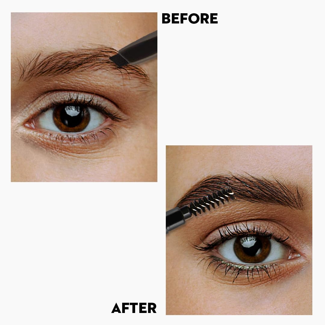 SUGAR Cosmetics Arch Arrival Brow Definer - Waterproof Eyebrow Pencil with Spoolie Brush, 12-Hour Long Lasting, Highly Pigmented for Natural Looking Brows, 3.5g (04 Felix Onyx) | Perfect for Daily Makeup, Salon Visits & Special Occasions