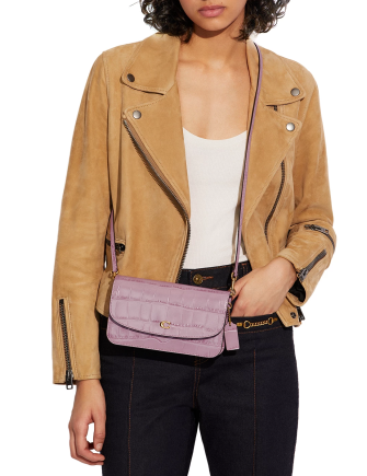 Coach Embossed Croc Hayden Crossbody Bag for Women - Genuine Leather Shoulder Purse with Adjustable Strap, Perfect for Work, Travel & Everyday Use