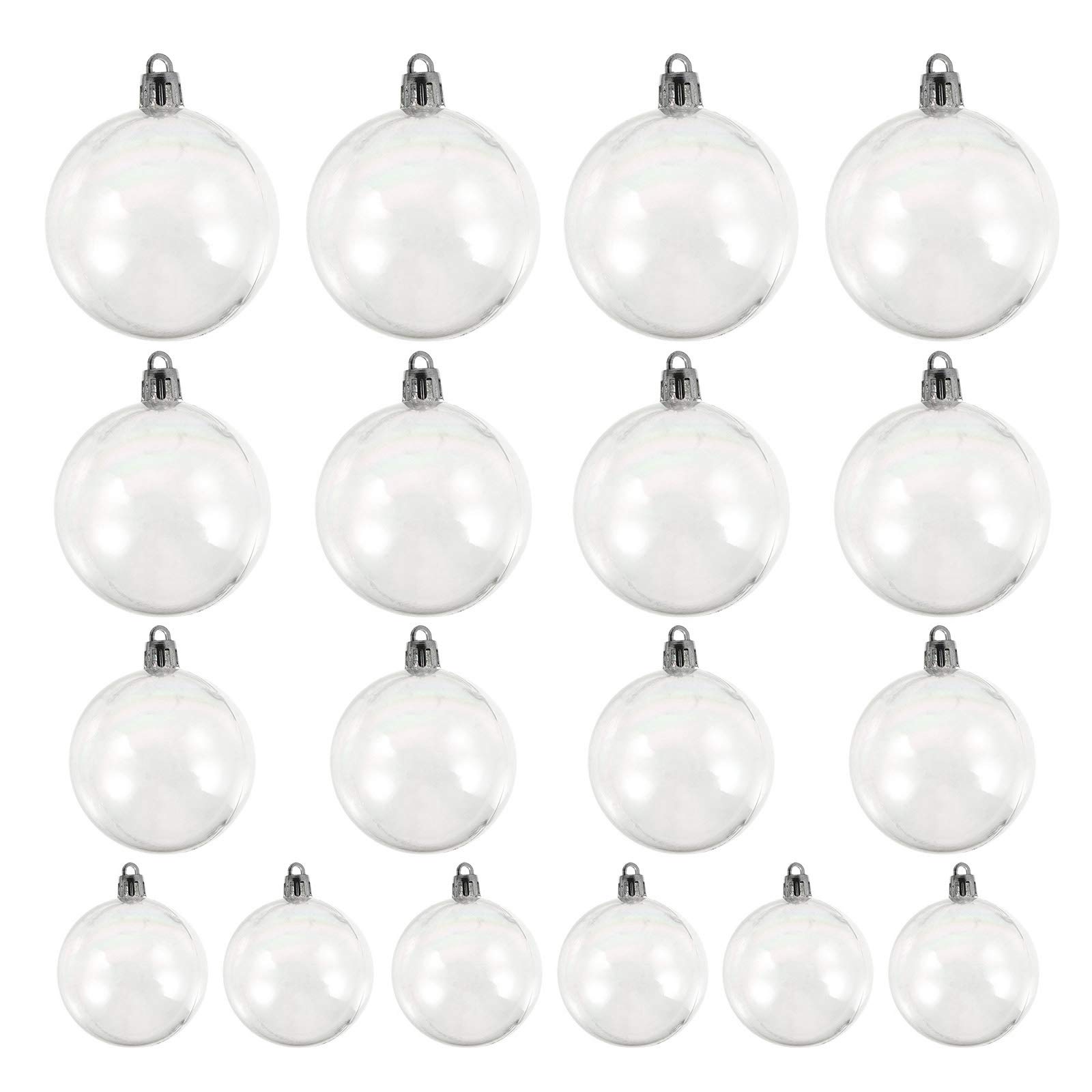 18Pcs Christmas Baubles - Round Xmas Tree Ornaments for Holiday Decorations, Party & Home Decoration (Mixed Styles) | Perfect for Christmas Tree, Mantel, Wreath & Festive Party Decor