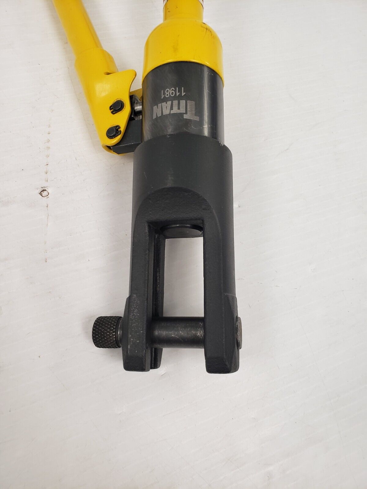 Titan 11981 High Capacity Hydraulic Crimper Tool for Wire Rope, Cable, and Metal Connectors - Perfect for Construction, Industrial, and DIY Projects