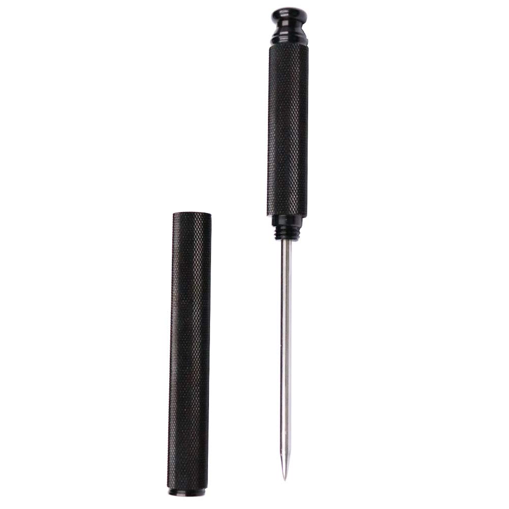 Premium Aluminum Alloy Ice Pick with Stainless Steel Blade & Safety Cover - Professional Ice Tool for Kitchen, Restaurant, Bar & Home Use - Ideal for Cocktail Making, Ice Sculpting & Food Preparation (Black)