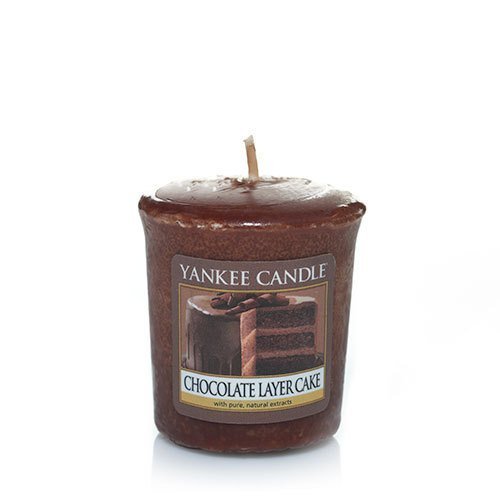 Yankee Candle Chocolate Layer Cake Scented Votive Candles - 6 Pack Sampler Set for Home Decor, Romantic Dinners & Relaxing Bath Time