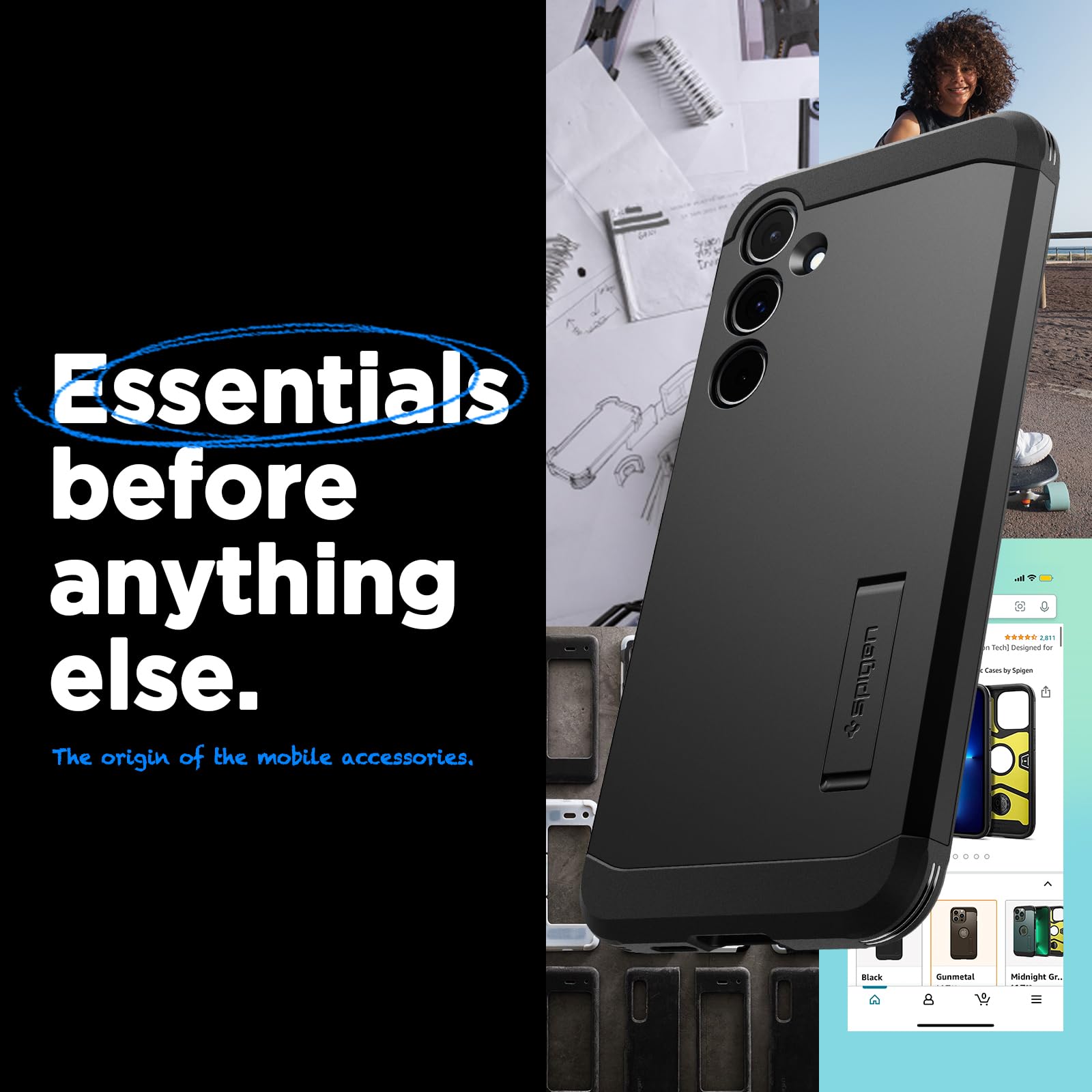 Spigen Tough Armor Shockproof Case for Samsung Galaxy A55 5G (2024) - Heavy Duty Protection, Slim Fit Design - Perfect for Outdoor Activities & Daily Use