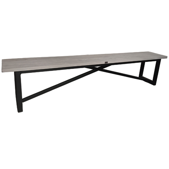 Artwood Anson Outdoor Bench Seat - Weather-Resistant Teak Wood Garden Bench with Backrest, Perfect for Patio, Porch, and Backyard Relaxation