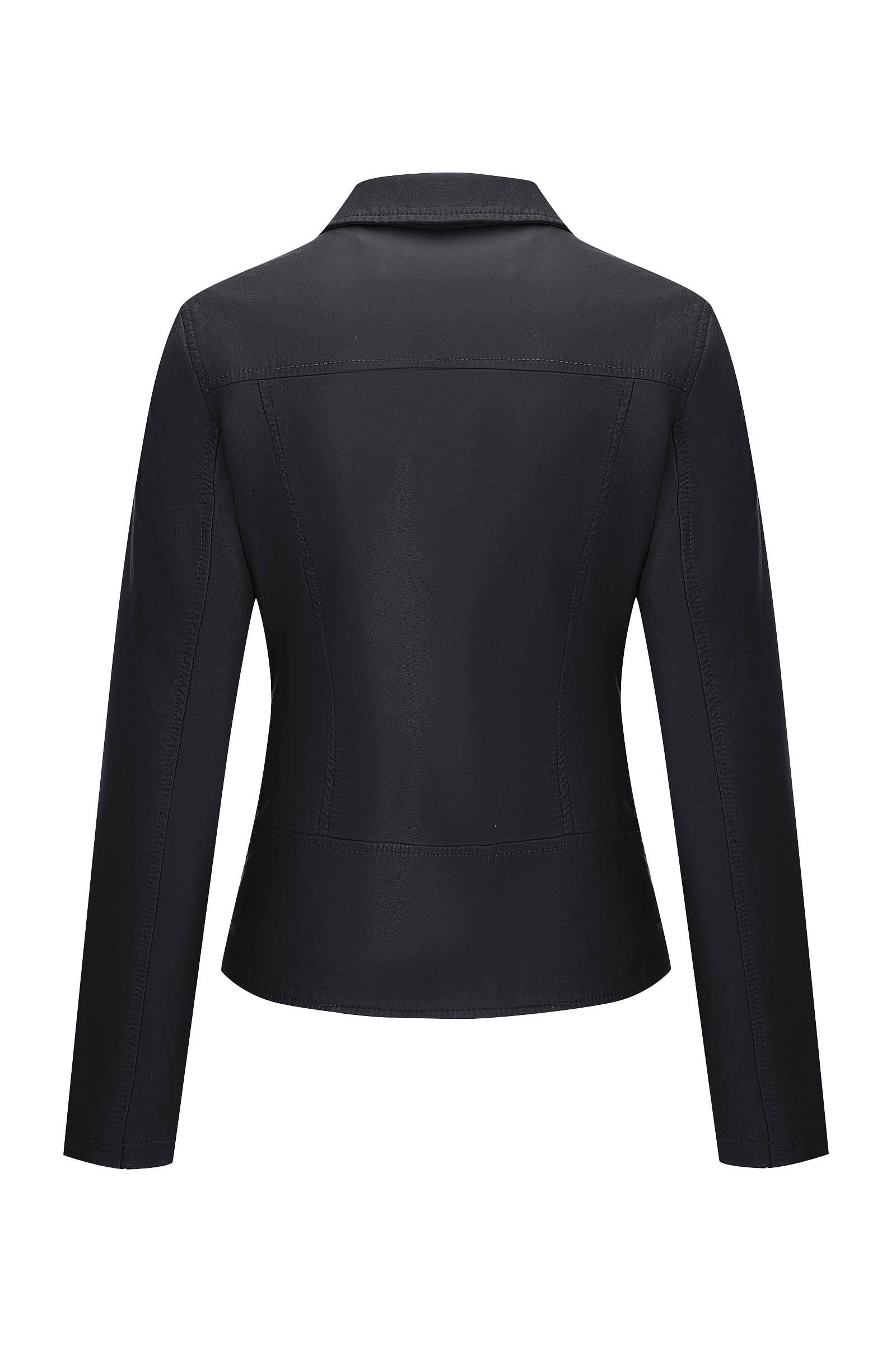 Bellivera Women's Faux Leather Jacket - Lightweight Motorcycle Coat | Trendy Spring 2025 Fashion | Perfect for Casual Outings, Biker Rides & Street Style Looks