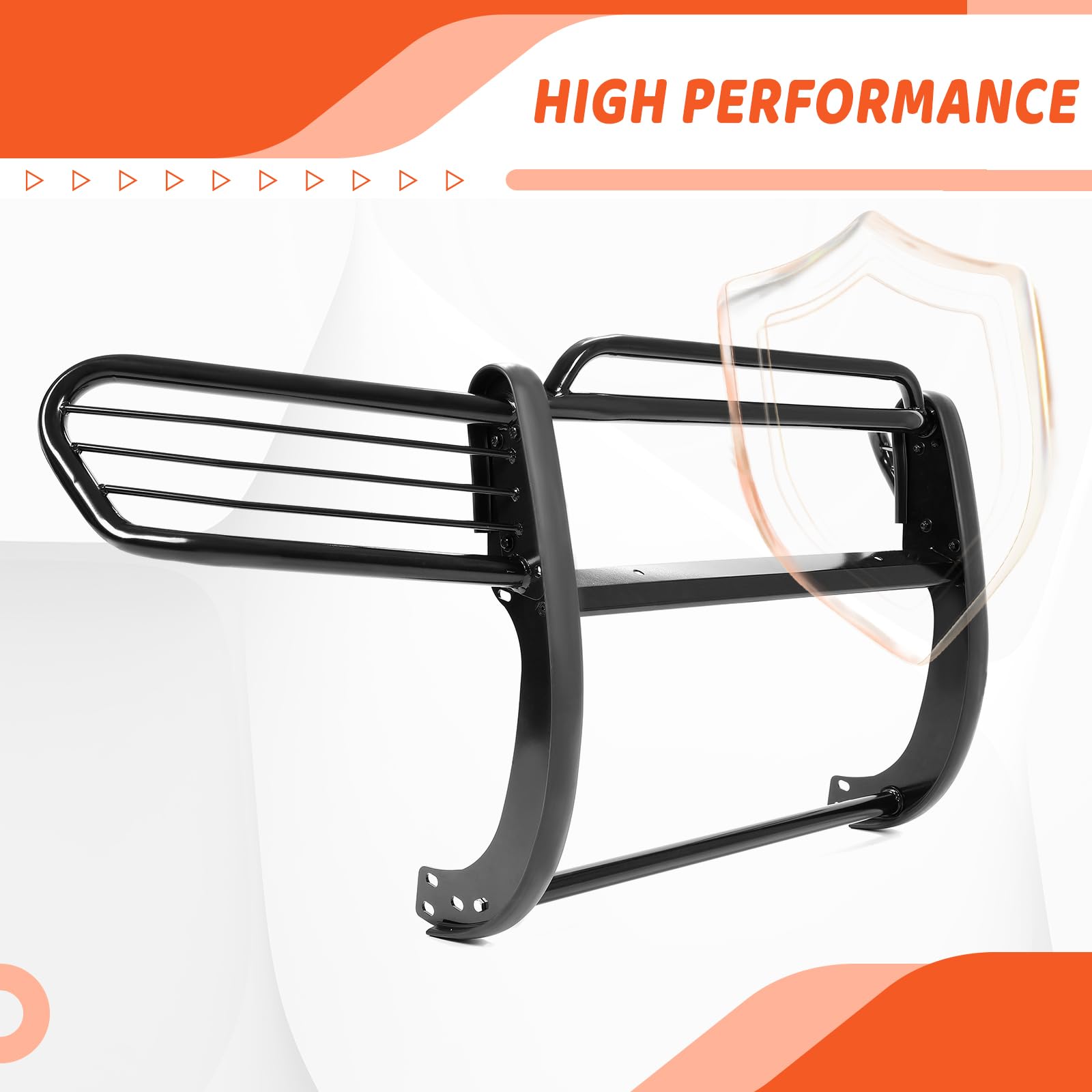 Kojem Heavy Duty Steel Front Bumper Grill Guard Compatible with 2003-2009 Toyota 4Runner | Black Powder Coated Bull Bar for Off-Road Protection & Enhanced Style | Perfect for Adventure, Hunting & Outdoor Exploration