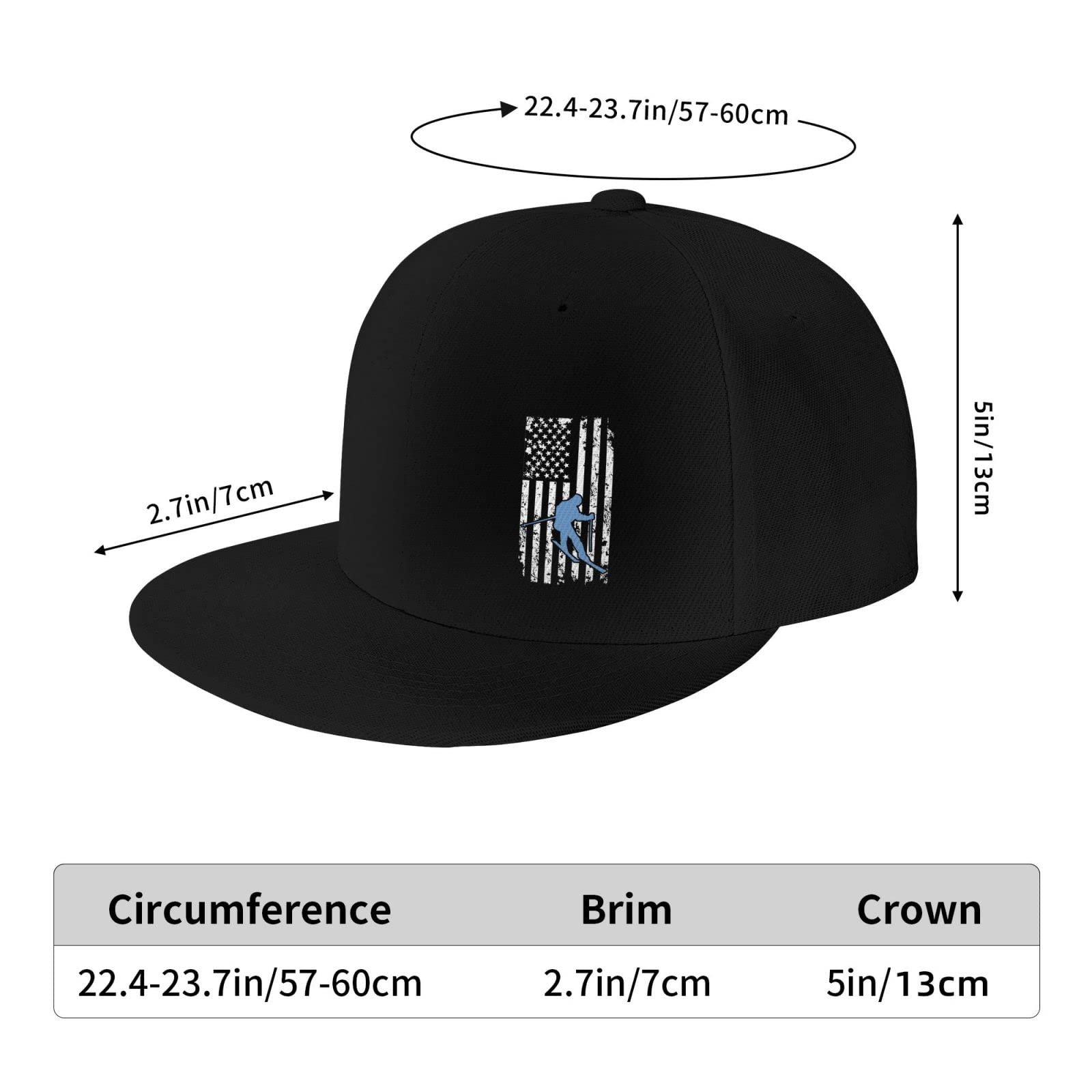 Adjustable Snapback Hats for Men & Women - Flat Brim Baseball Cap with Fashionable Hip Hop Style - Black Trucker Hat for Casual Wear, Street Fashion & Outdoor Activities