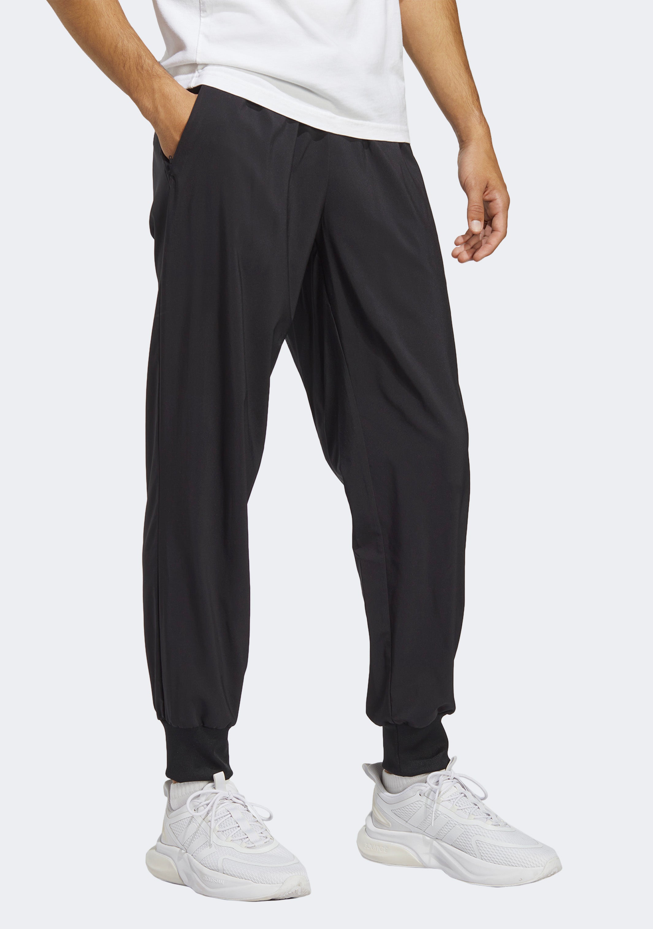 Adidas Men's Aeroready Stanford Tapered Cuff Sweatpants with Embroidered Logo - Comfortable Athletic Joggers for Gym, Running & Casual Wear