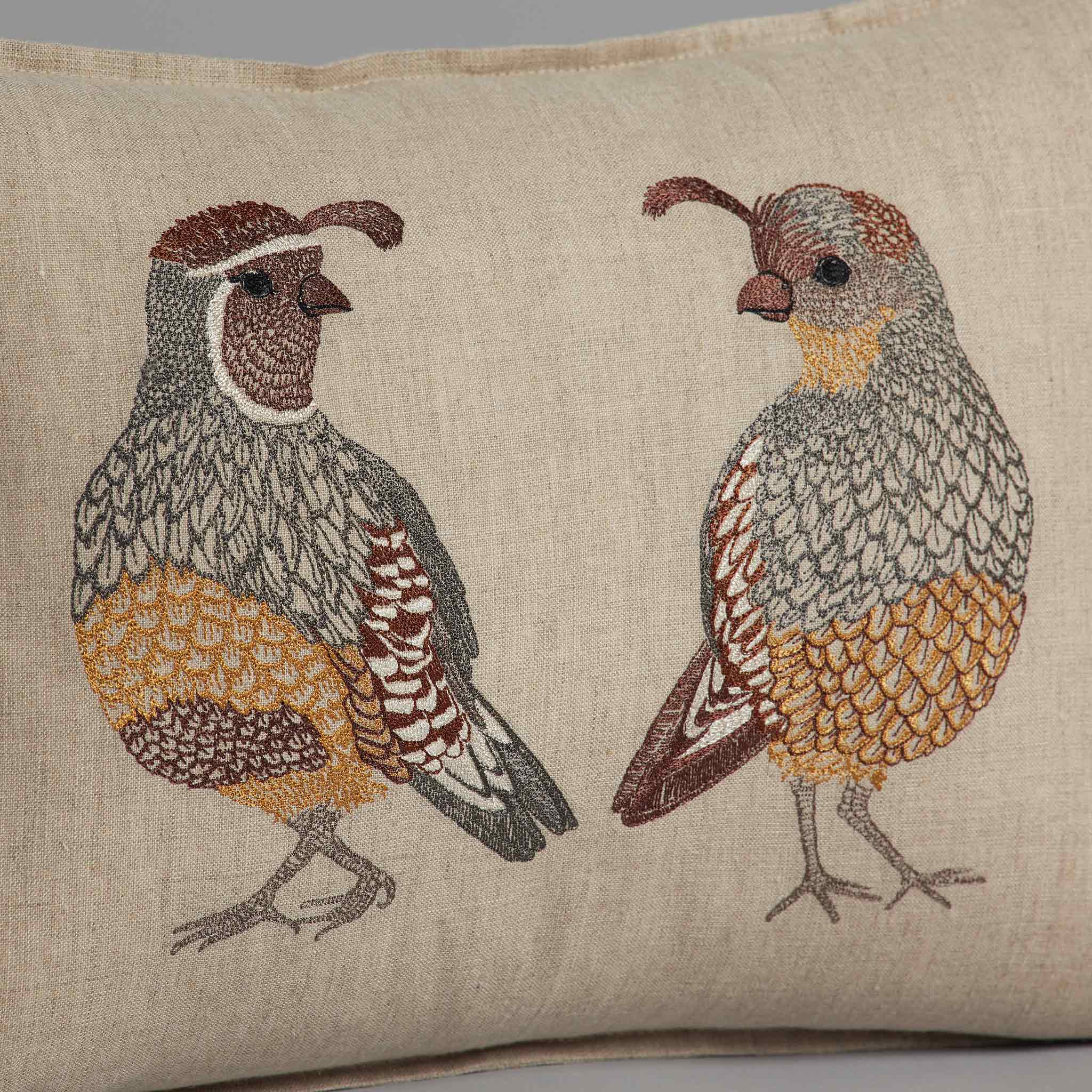 Desert Quail Love Pillow - Soft Decorative Throw Pillow Cover | Coral & Tusk | Perfect for Bedroom, Living Room & Nursery Decor