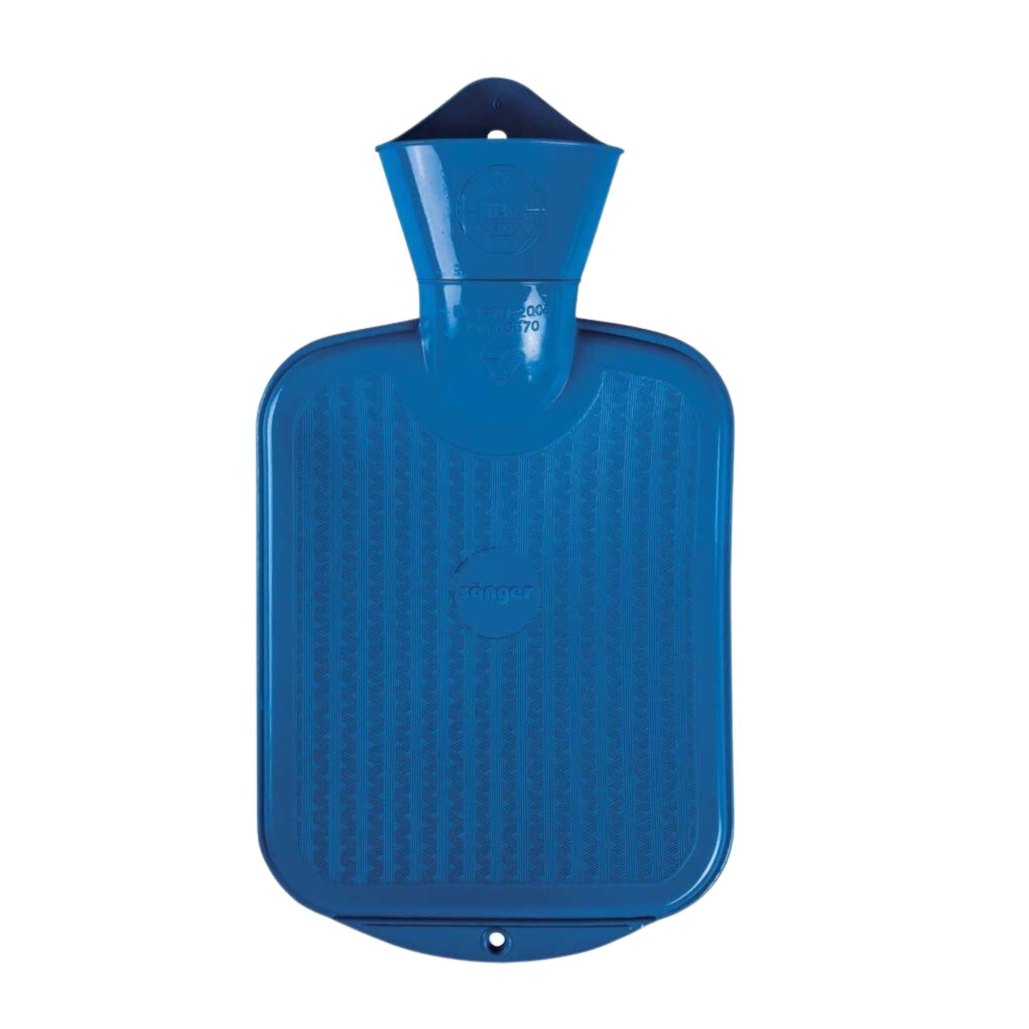 0.8L Dark Blue Sanger Hot Water Bottle - Warm & Comfortable for Winter, Cramps, Pain Relief - Perfect for Home, Office & Travel Use