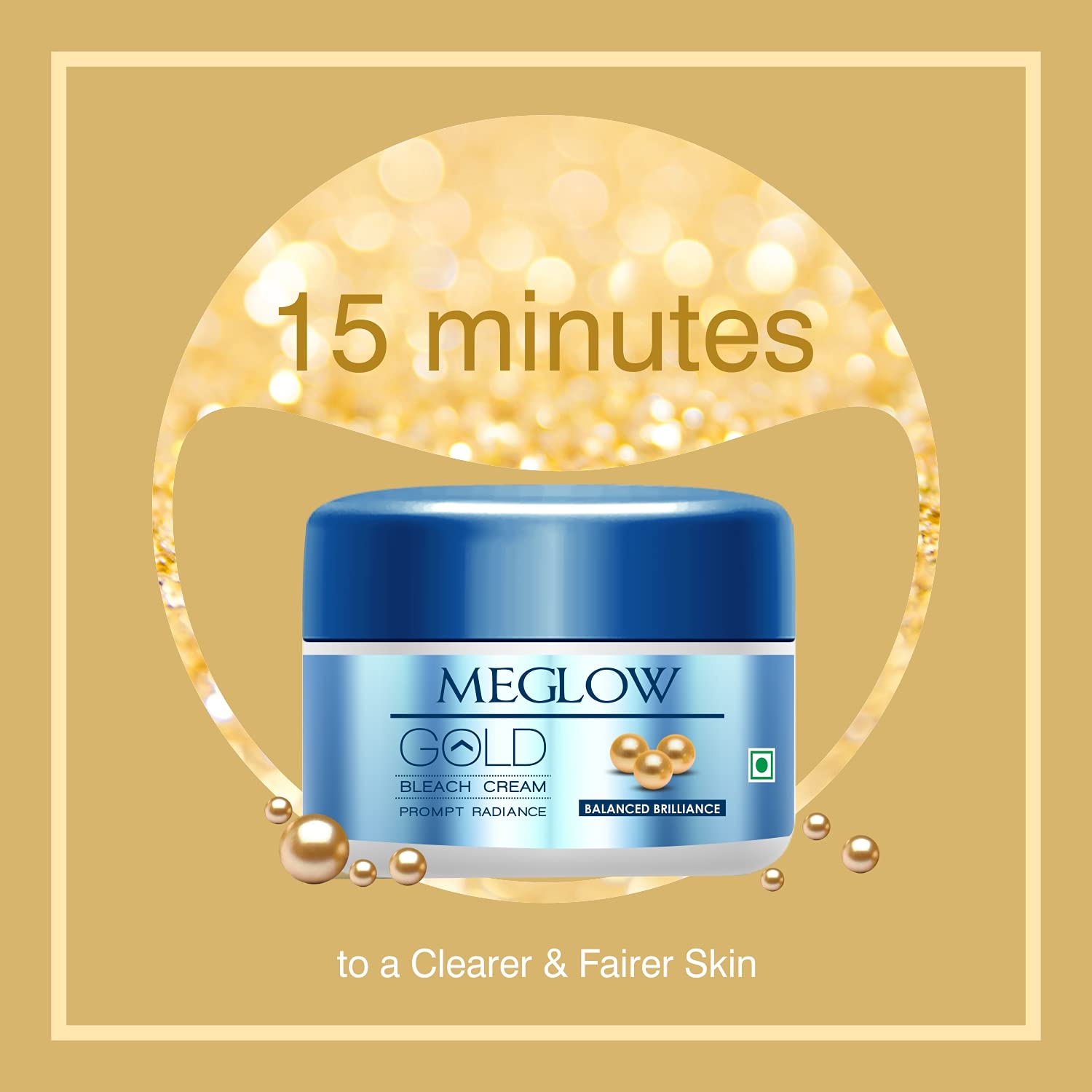Meglow Skin Care Combo Pack - Gold Bleach Cream (50g), Aloe Vera & Vitamin E Face Cream (50g), Instant Glow Face Wash (70g) for Brightening & Radiant Skin | Women's Skincare Routine for Daily Use & Special Occasions