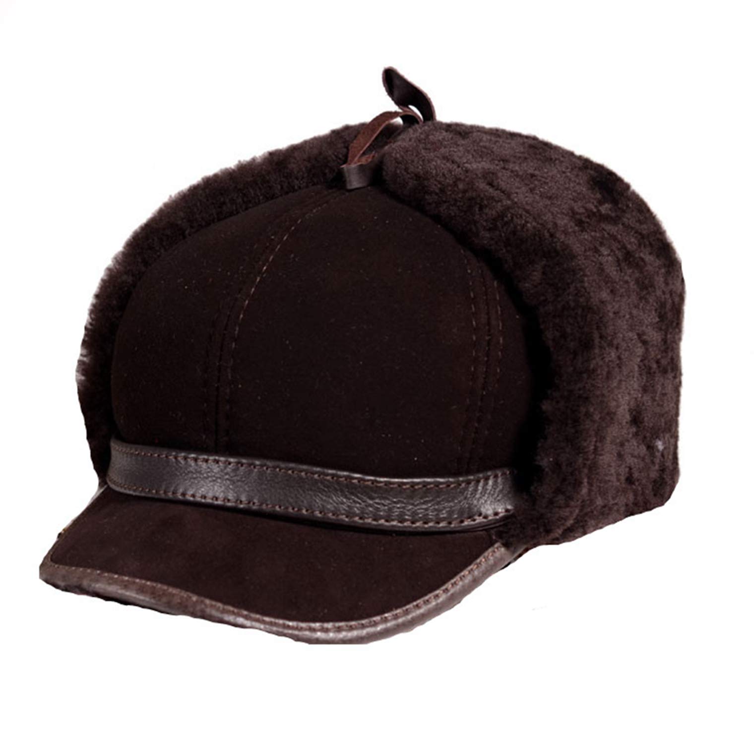Unisex Winter Bomber Trooper Trapper Hat - Fleece Lined Fur Ear Flap Hat for Men & Women - Warm Motorcycle Ski Snow Outdoor Activities