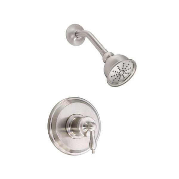 Danze Prince Brushed Nickel Single Handle Pressure Balance Shower Faucet with Rough-in Valve - Modern Bathroom Fixture for Spa-Like Shower Experience
