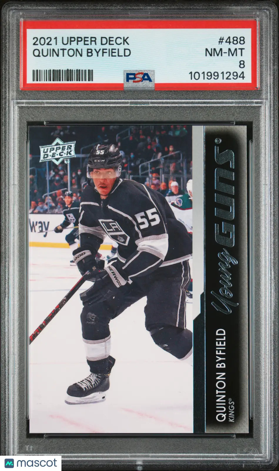 2021-2022 Upper Deck Series 2 Hockey Quinton Byfield Young Guns Rookie Card PSA 8 Graded - Perfect for NHL Collectors, Sports Memorabilia Enthusiasts & Hockey Card Investors