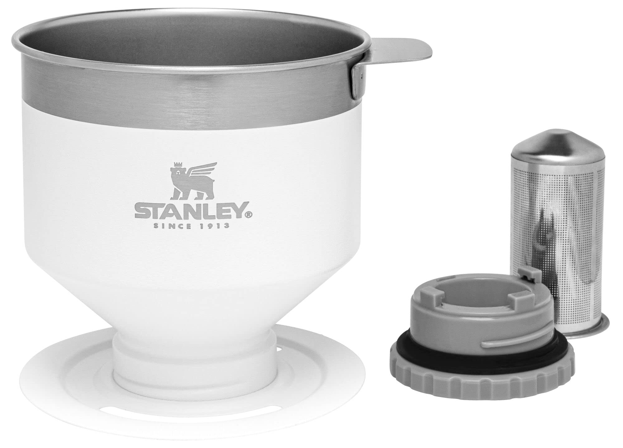 Stanley Perfect Brew Pour Over Coffee Maker - Manual Single Cup Drip Coffee Maker with Reusable Stainless Steel Filter | BPA-Free, Easy to Clean | Ideal for Camping, Office & Home Brewing | Polar Series