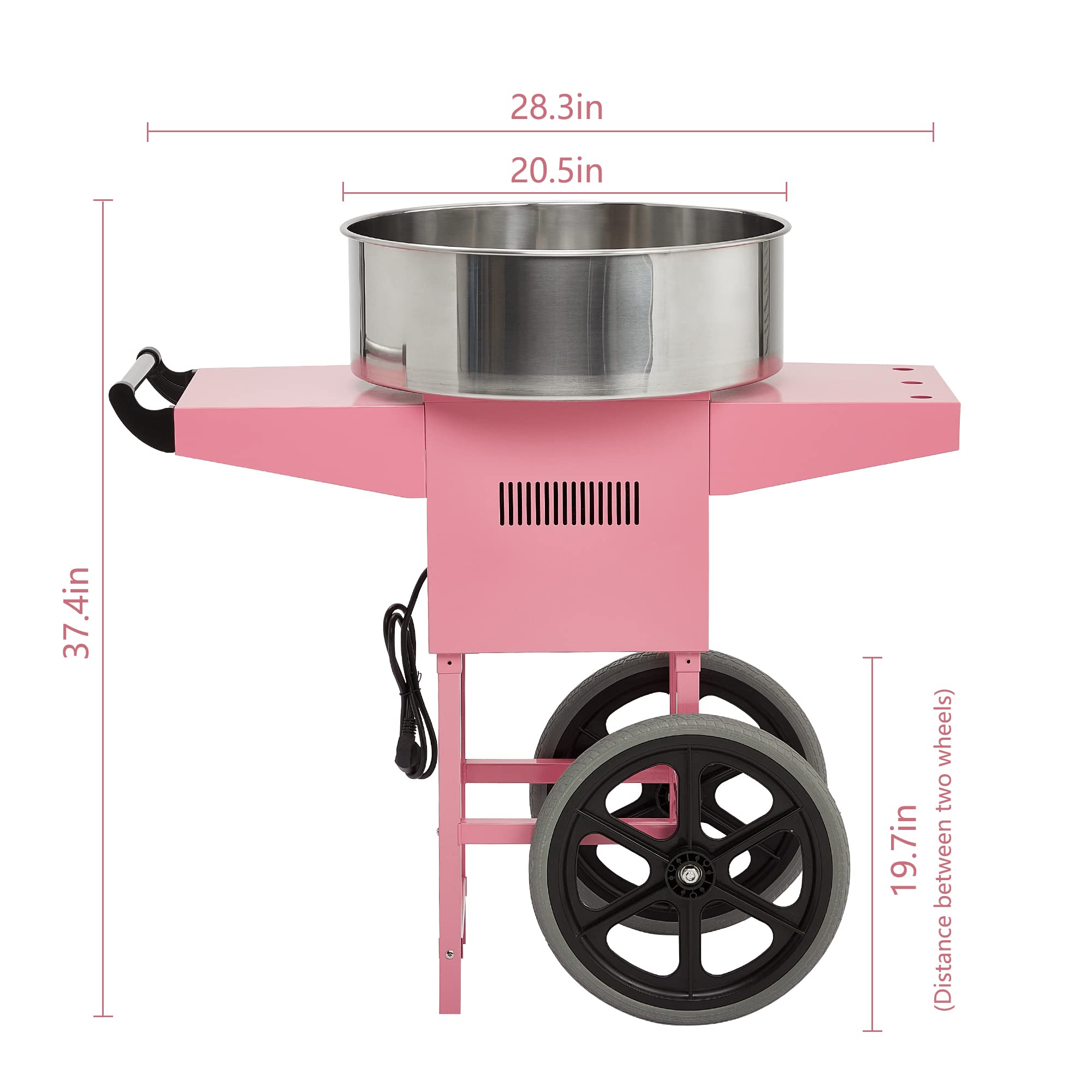 Garvee Extra Large Commercial Cotton Candy Machine - Electric Cotton Candy Floss Maker with 20