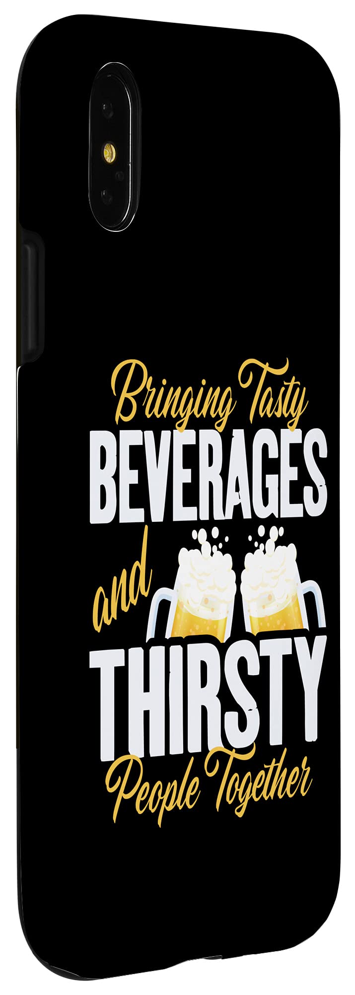 Funny iPhone X/XS Case with Tasty Beverages & Thirsty People Design - Perfect for Parties, Gifts & Everyday Use