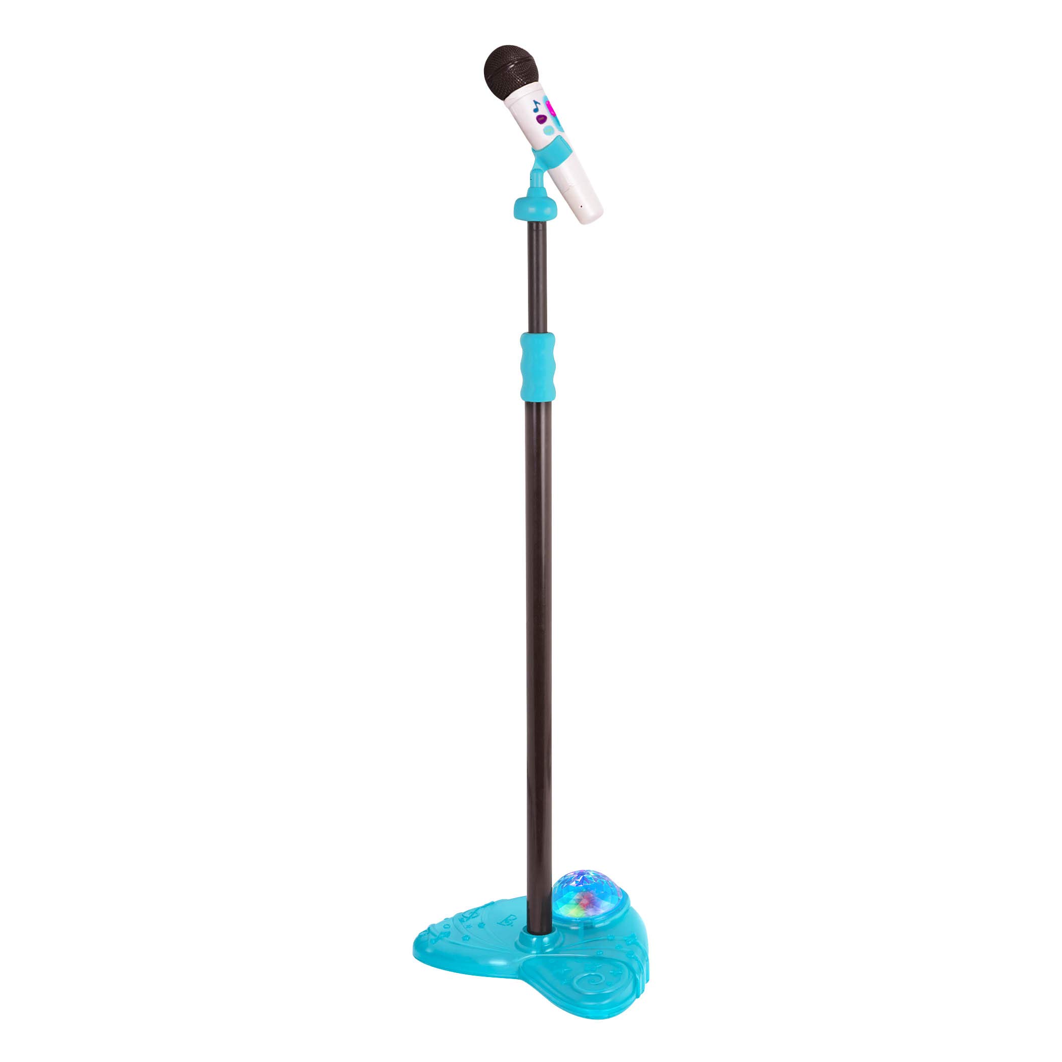 B. Toys Mic it Shine Microphone with Stand - Kids Karaoke Microphone with Light Effects & Adjustable Stand - Perfect for Singing, Parties & Family Fun