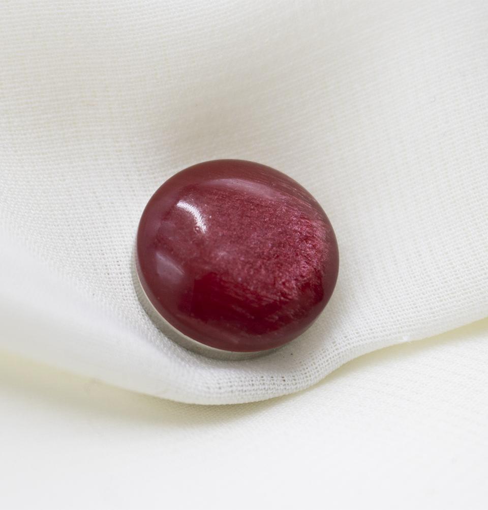 Brushed Gloss Magnetic Hijab Pin - Red | Secure & Stylish Headscarf for Muslim Women | Perfect for Daily Wear, Work, and Special Occasions