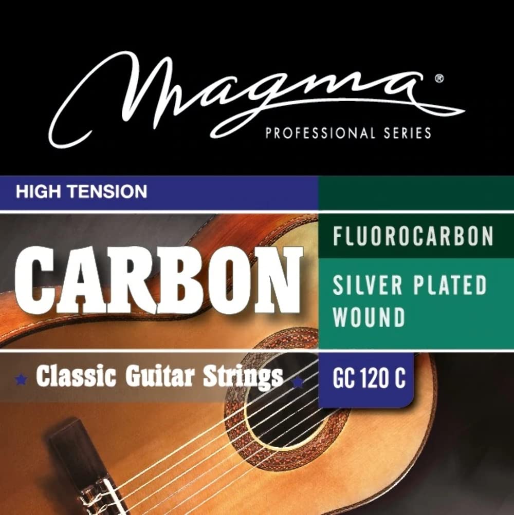 Magma GC120C Classical Guitar Strings - High Tension Fluorocarbon Nylon Trebles & Silver Plated Copper Basses - Professional Quality Strings for Classical & Flamenco Guitar Players - Perfect for Performances, Practice & Recording Sessions