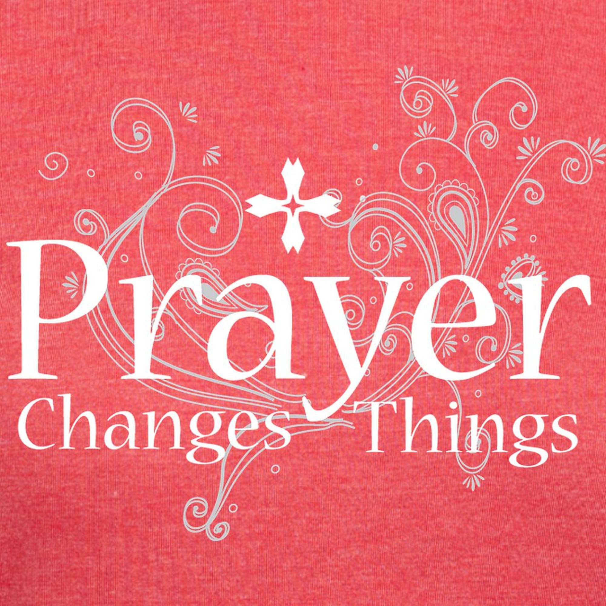 Prayer Changes Things Women's Tri-Blend T-Shirt | Comfortable & Stylish Christian Faith Apparel for Church, Bible Study & Daily Wear