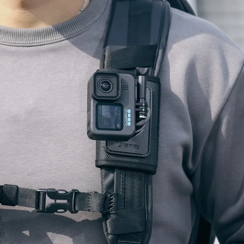Ulanzi CO62 Go Quick II Magnetic Backpack Clip Mount for GoPro Hero 11/10/9/8/7, DJI Osmo Action - Secure Hands-Free Vlogging While Hiking, Cycling & Outdoor Adventures (Model C064GBB1)