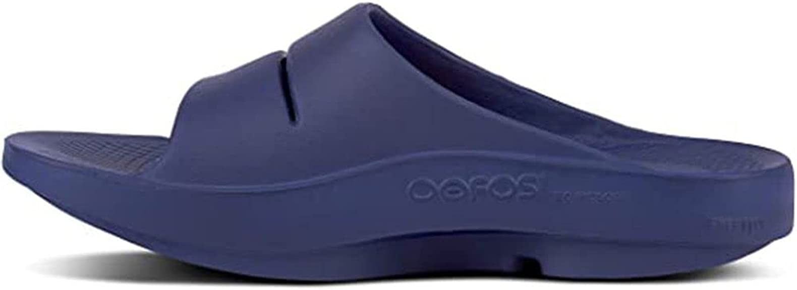 OOFOS Unisex OOahh Slide Sandals - Navy Blue Recovery Footwear for Men & Women | Perfect for Post-Workout, Relaxation & Everyday Comfort