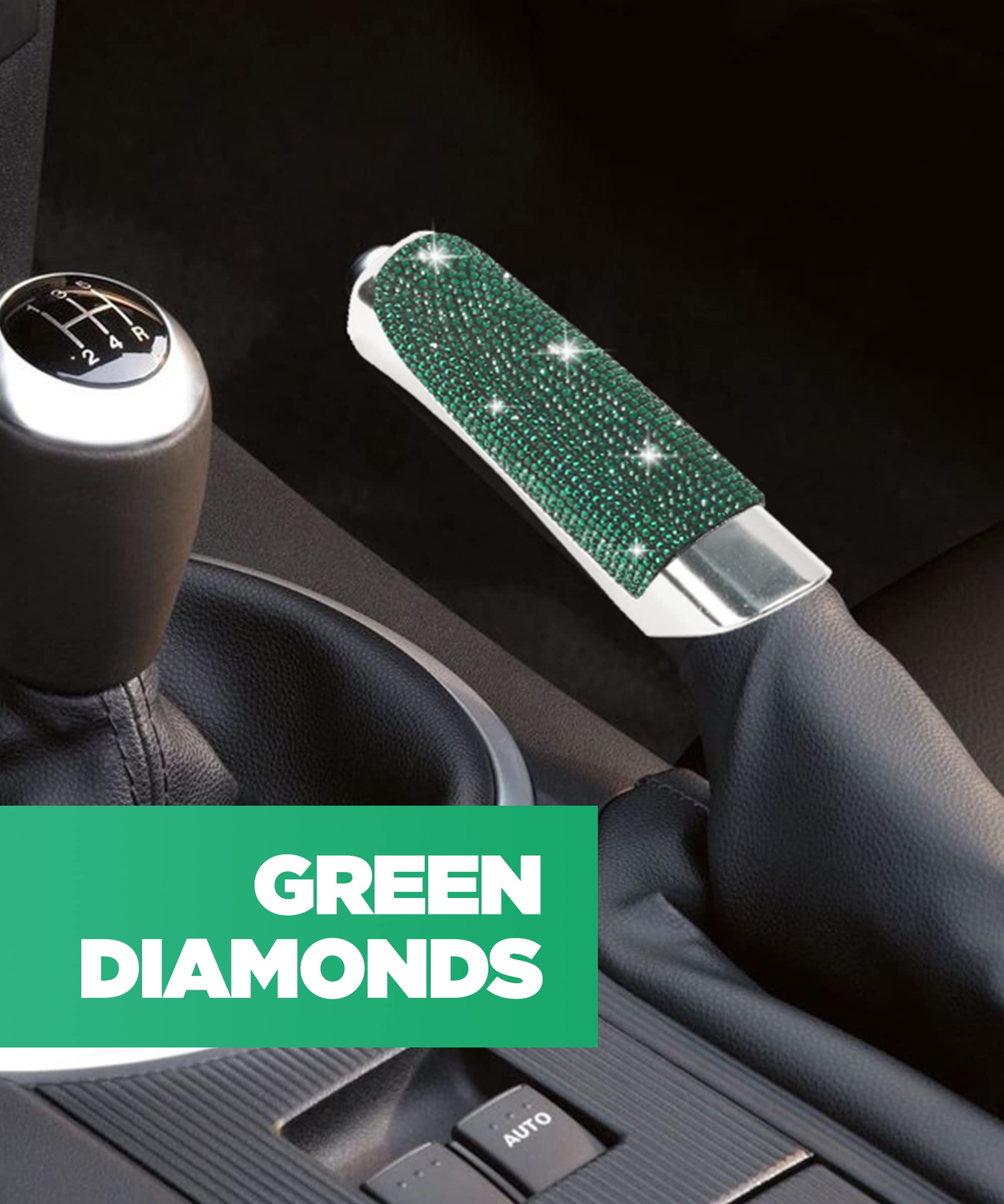Sparkling Crystal Rhinestone Car Handbrake Cover - Bling Handbrake Protector & Decorative Lever Cover - Luxury Car Accessories for Enhanced Interior Style (Perfect for Sedans, SUVs, and Luxury Vehicles)