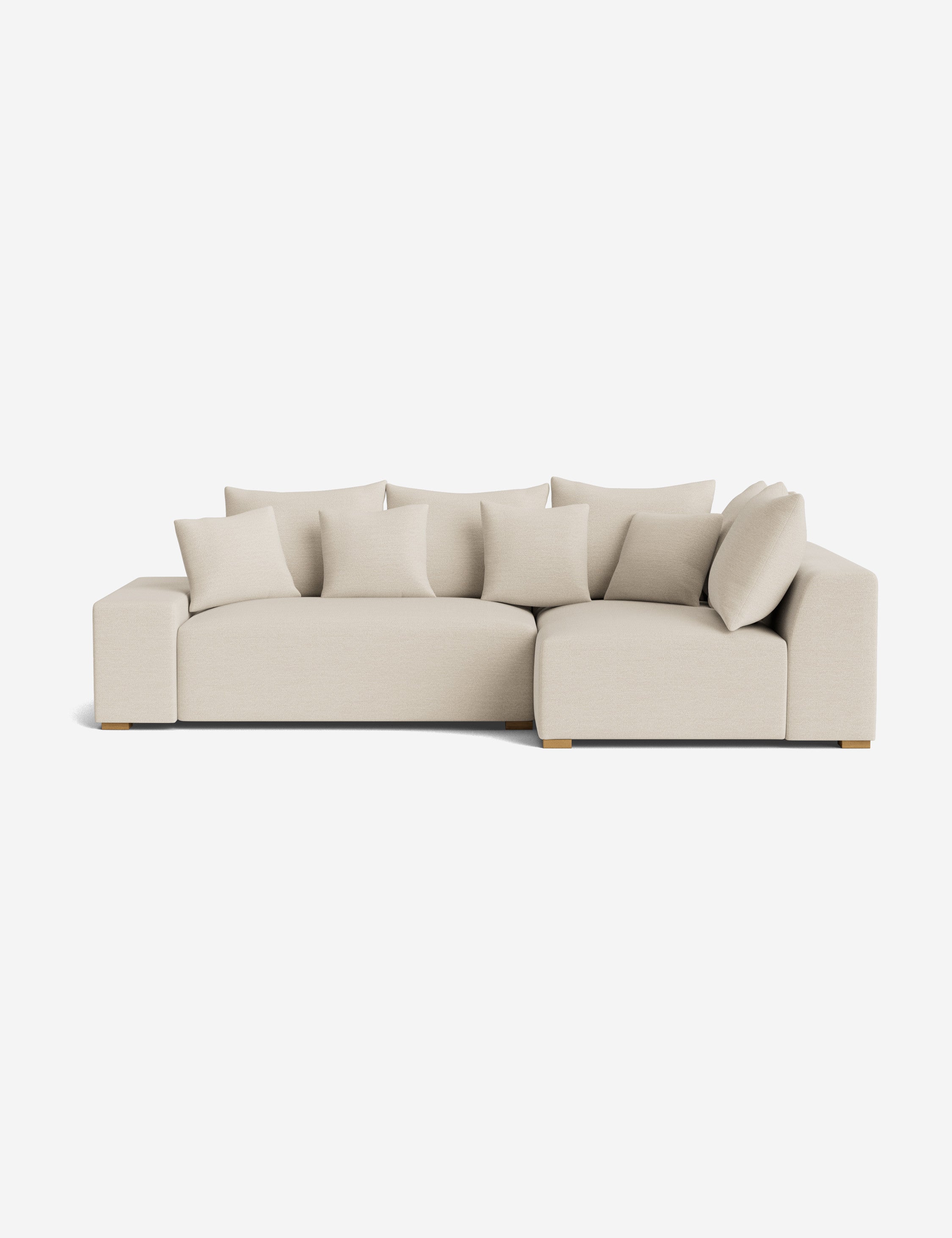 Modern Clayton Sectional Sofa with Reversible Chaise - Comfortable L-Shaped Couch for Living Room, Family Room & Home Theater - Soft Fabric Upholstery & Sturdy Wood Frame