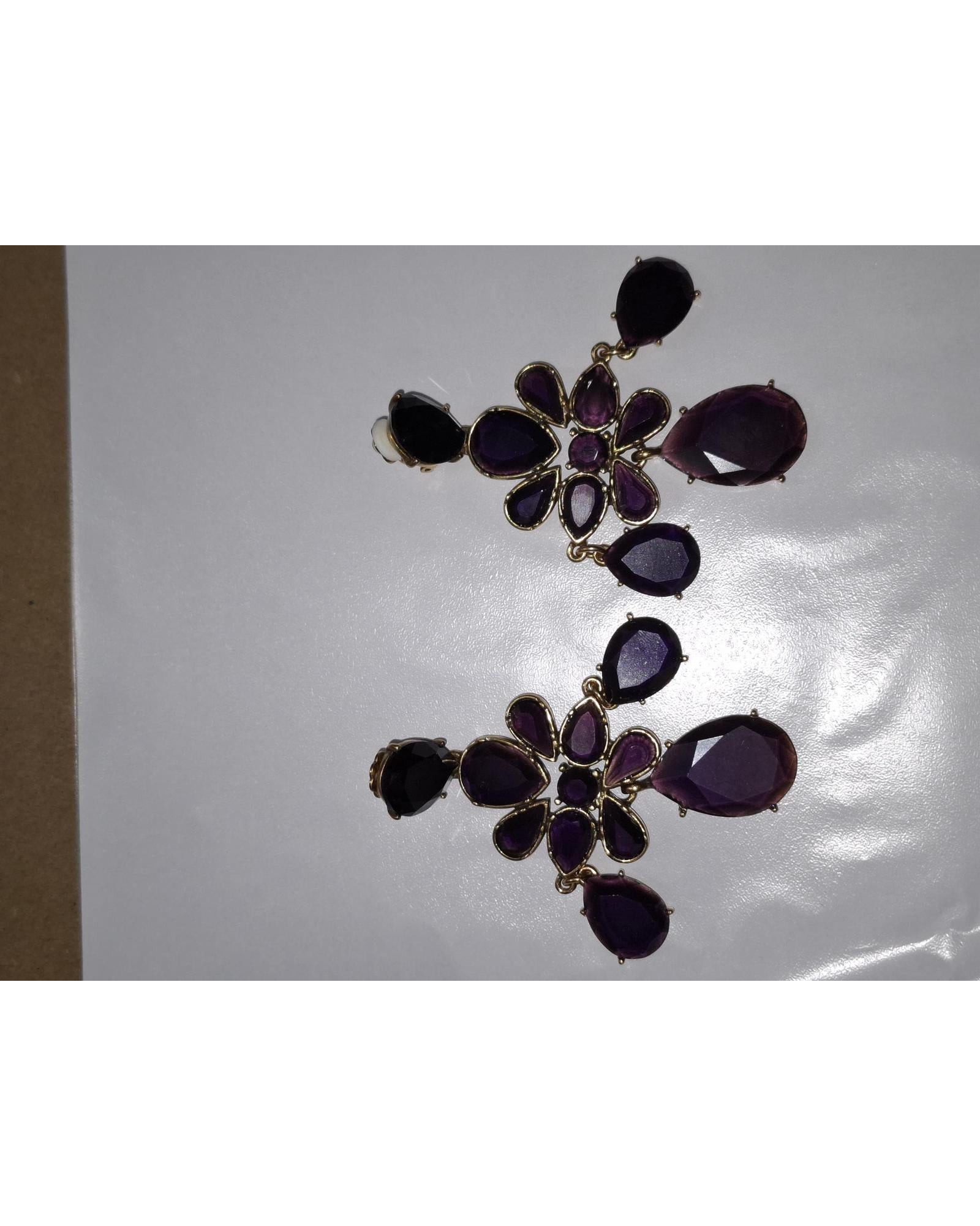 Amethyst Resin Dangle Earrings for Women - Elegant Purple Crystal Drop Earrings | Perfect for Parties, Weddings & Everyday Wear