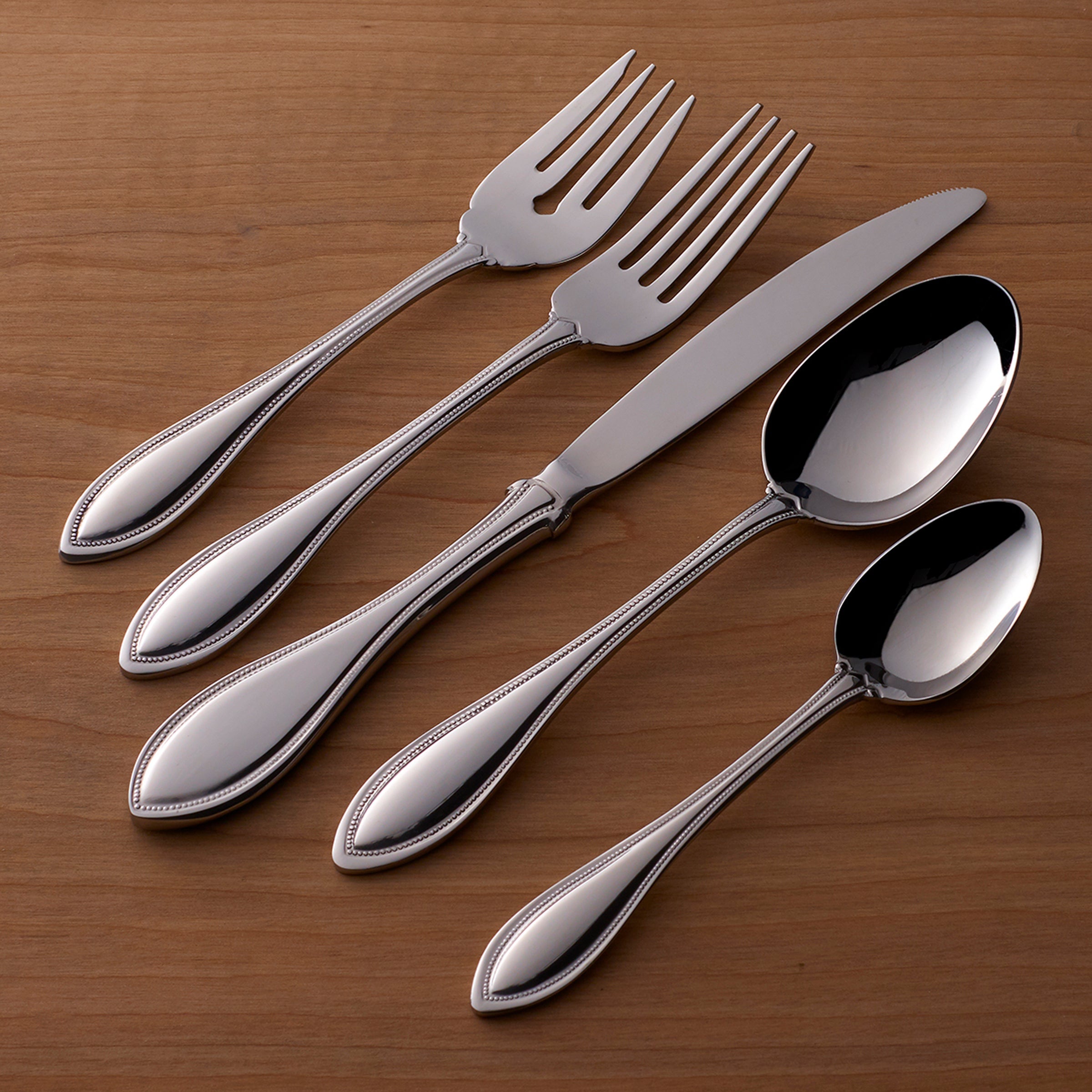 American Harmony 50-Piece Stainless Steel Flatware Set - Premium Silverware for Dining, Entertaining & Gifts | Elegant Table Setting for Restaurants, Weddings & Home Use