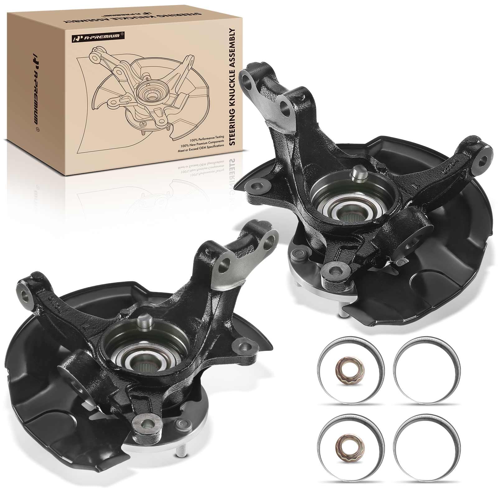 Premium Pair of Front Left & Right Steering Knuckle & Wheel Bearing Hub Assemblies - Compatible with 2004-2006 Toyota Camry 2.4L (Driver & Passenger Side) - Perfect for Suspension Repair & Wheel Alignment