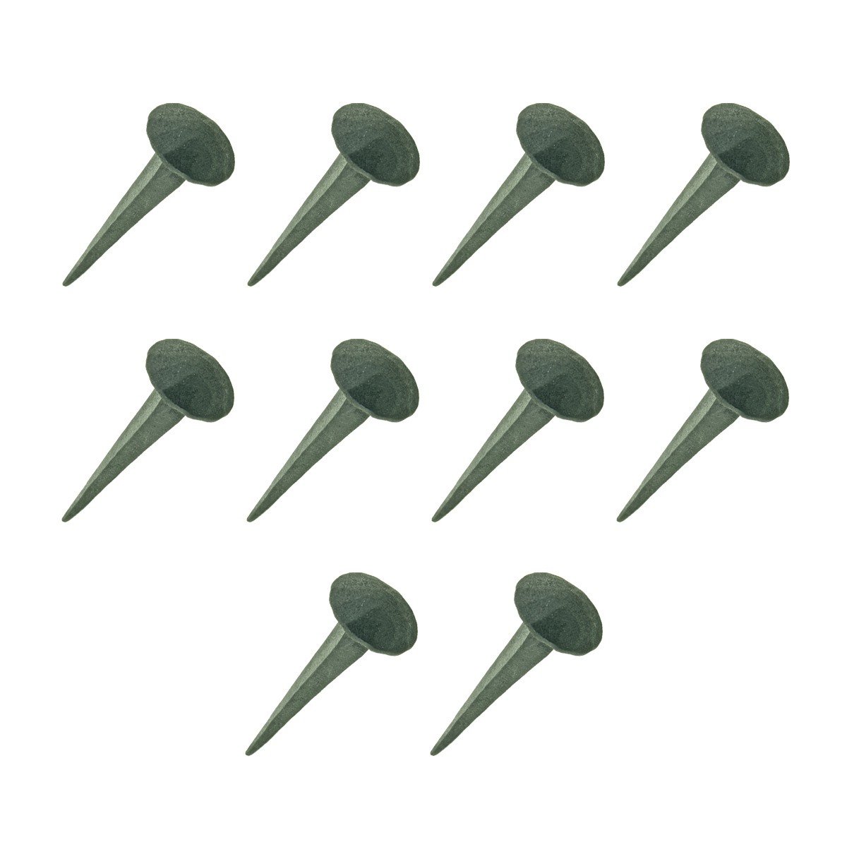 Renovators Supply 2.8 Inch Black Wrought Iron Decorative Nails - Pack of 10 | Powder Coated Finish for Barn Doors, Gates, Window Shutters & Home Improvement Projects | Rust-Resistant Hardware for DIY & Professional Use