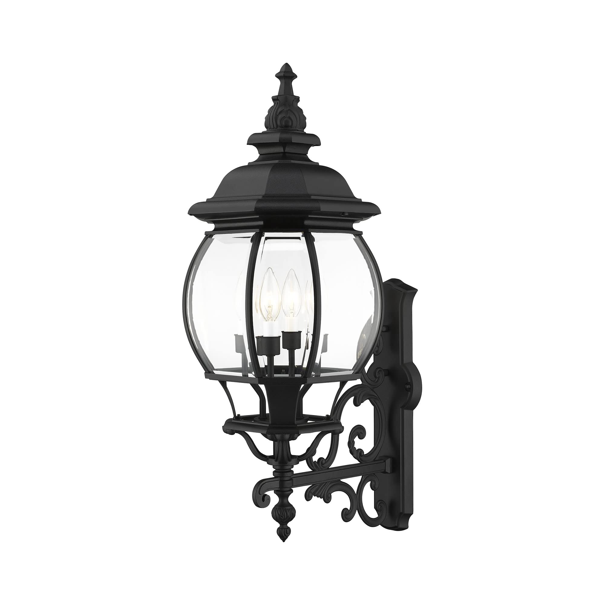 Livex Lighting 7701-14 Frontenac 4-Light Outdoor Wall Lantern with Clear Beveled Glass Shades - 30