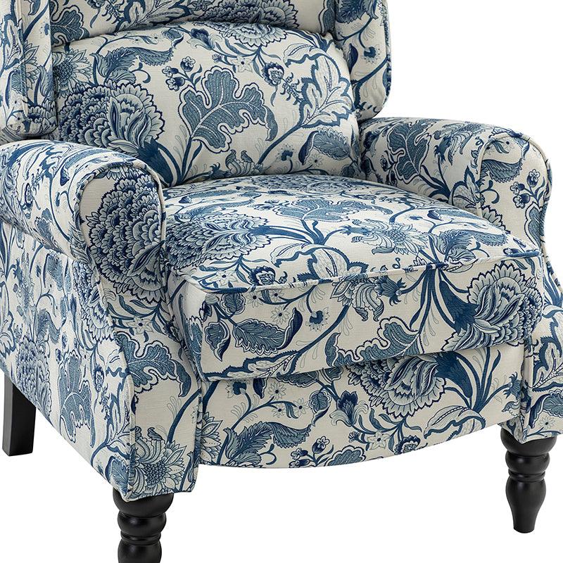 Erdeni Upholstered Manual Wingback Recliner Chair - Comfortable Living Room Armchair with Smooth Reclining Mechanism - Perfect for Home Theater, Reading Nook & Relaxation