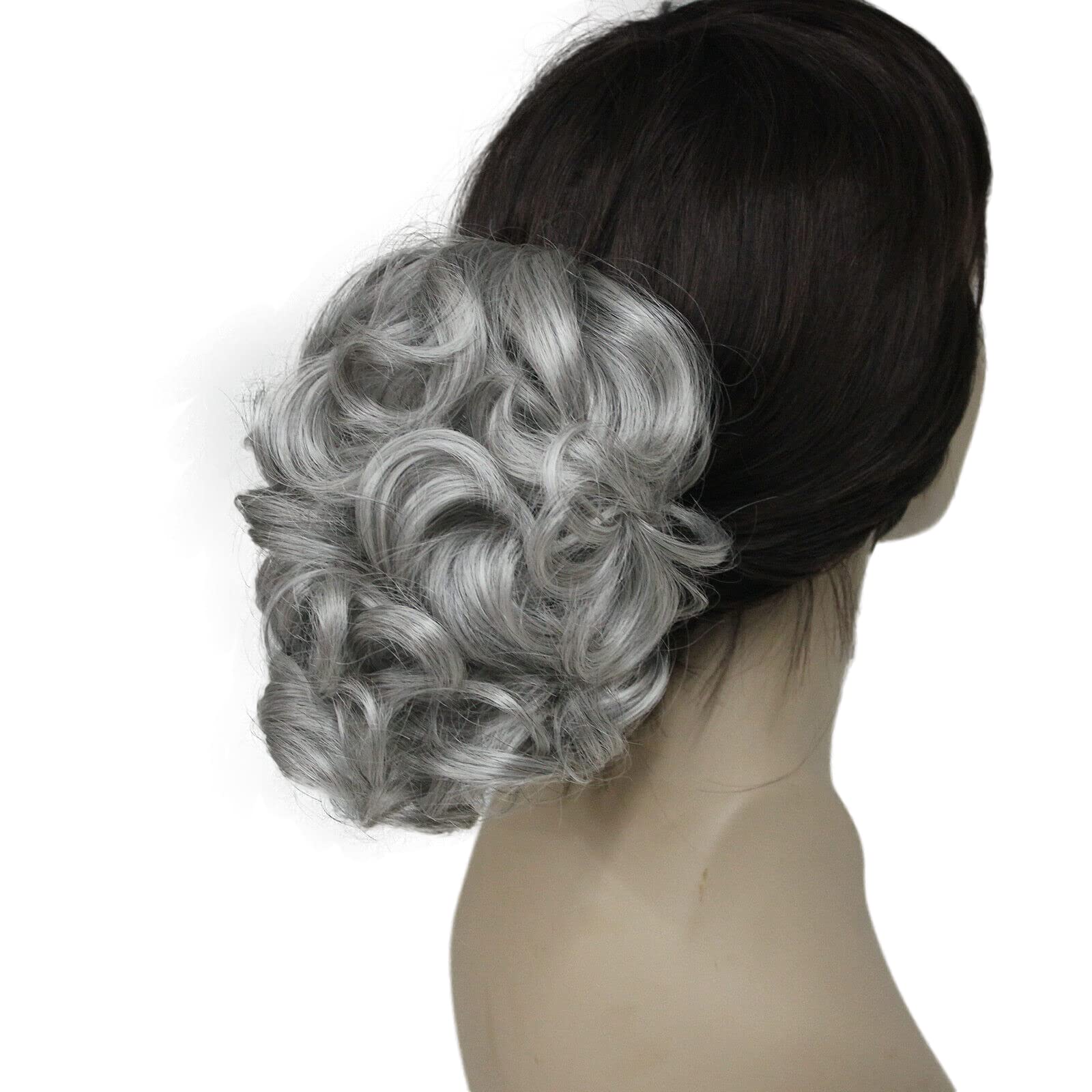 Silver Grey Clip-in Ponytail Hair Extensions for Women - Party & Daily Wear