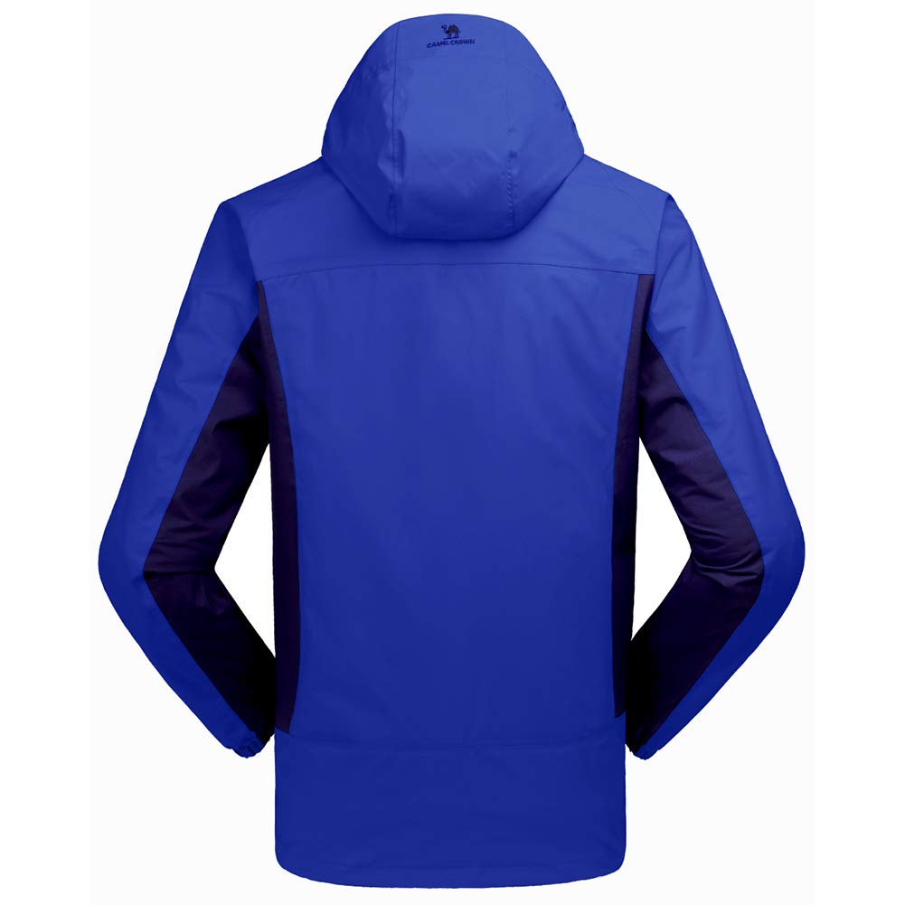 CAMEL CROWN Men's 3-in-1 Waterproof Ski Jacket - Winter Snow Coat with Windproof Hood & Warm Fleece Lining for Skiing, Snowboarding & Outdoor Activities