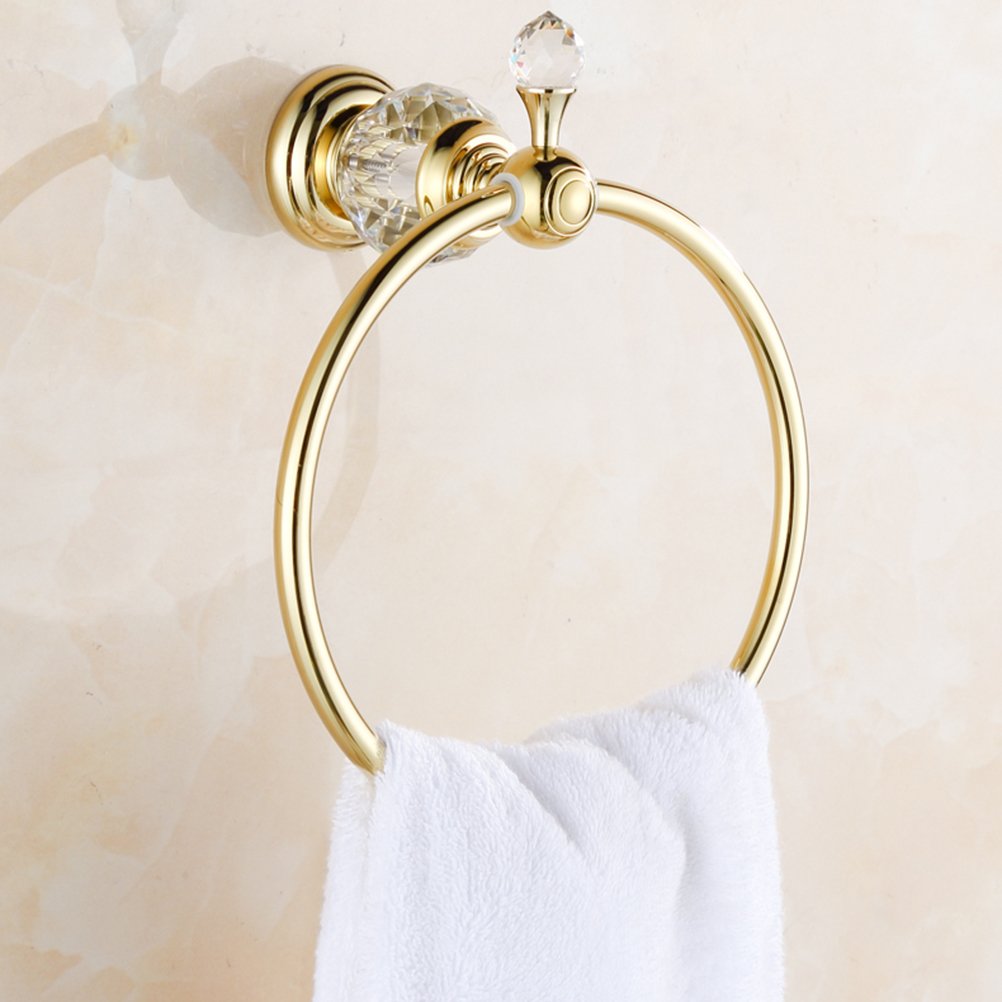 TOPBATHY Stainless Steel Towel Ring - Wall Mounted Bathroom Towel Holder for Hand & Face Towels - Rustproof & Durable for Bathroom, Kitchen & Laundry Room