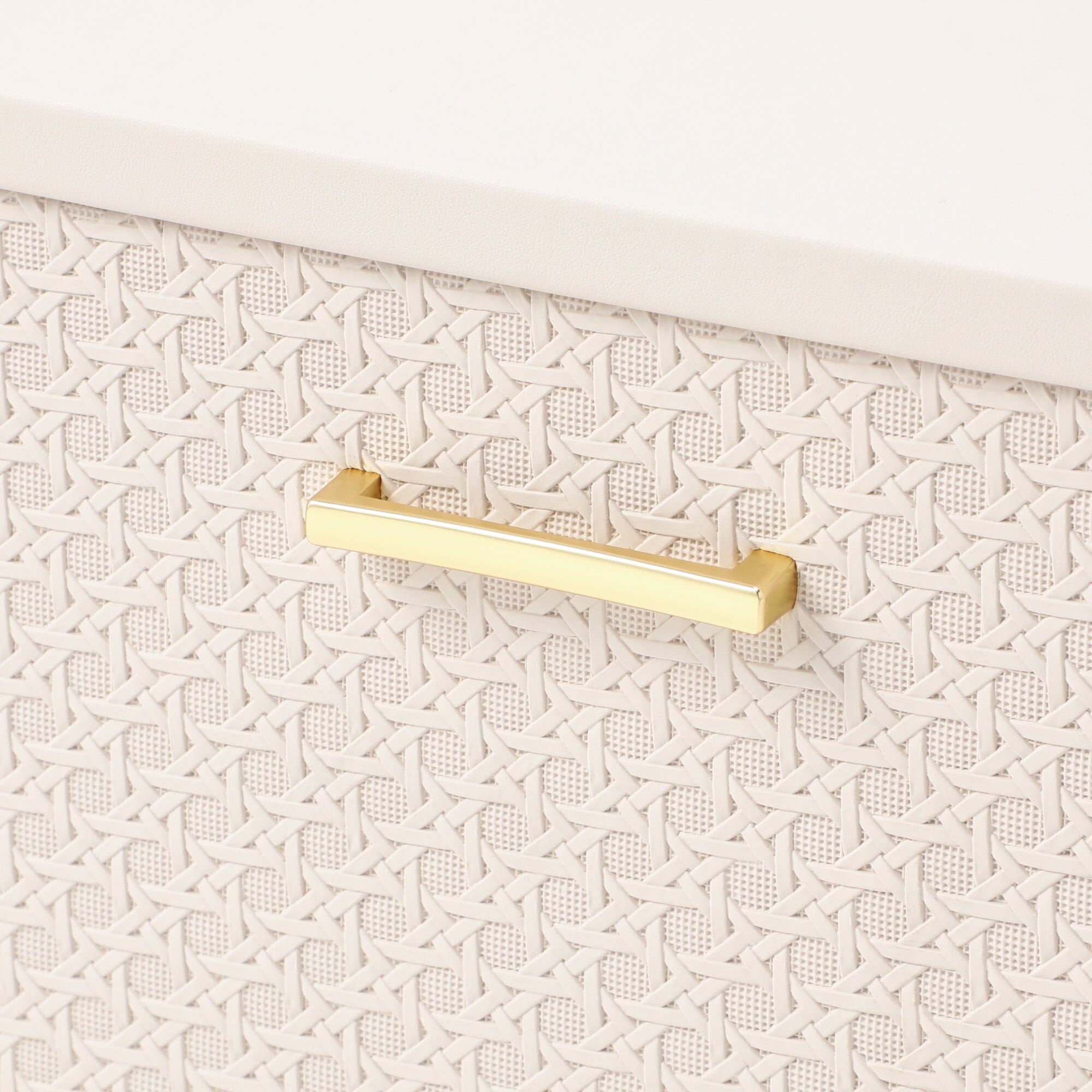 Embossed Stacking Drawer Organizer - Small Ivory Storage Box for Jewelry, Makeup & Office Supplies | Compact Drawer Organizer for Bedroom, Bathroom & Desk Organization
