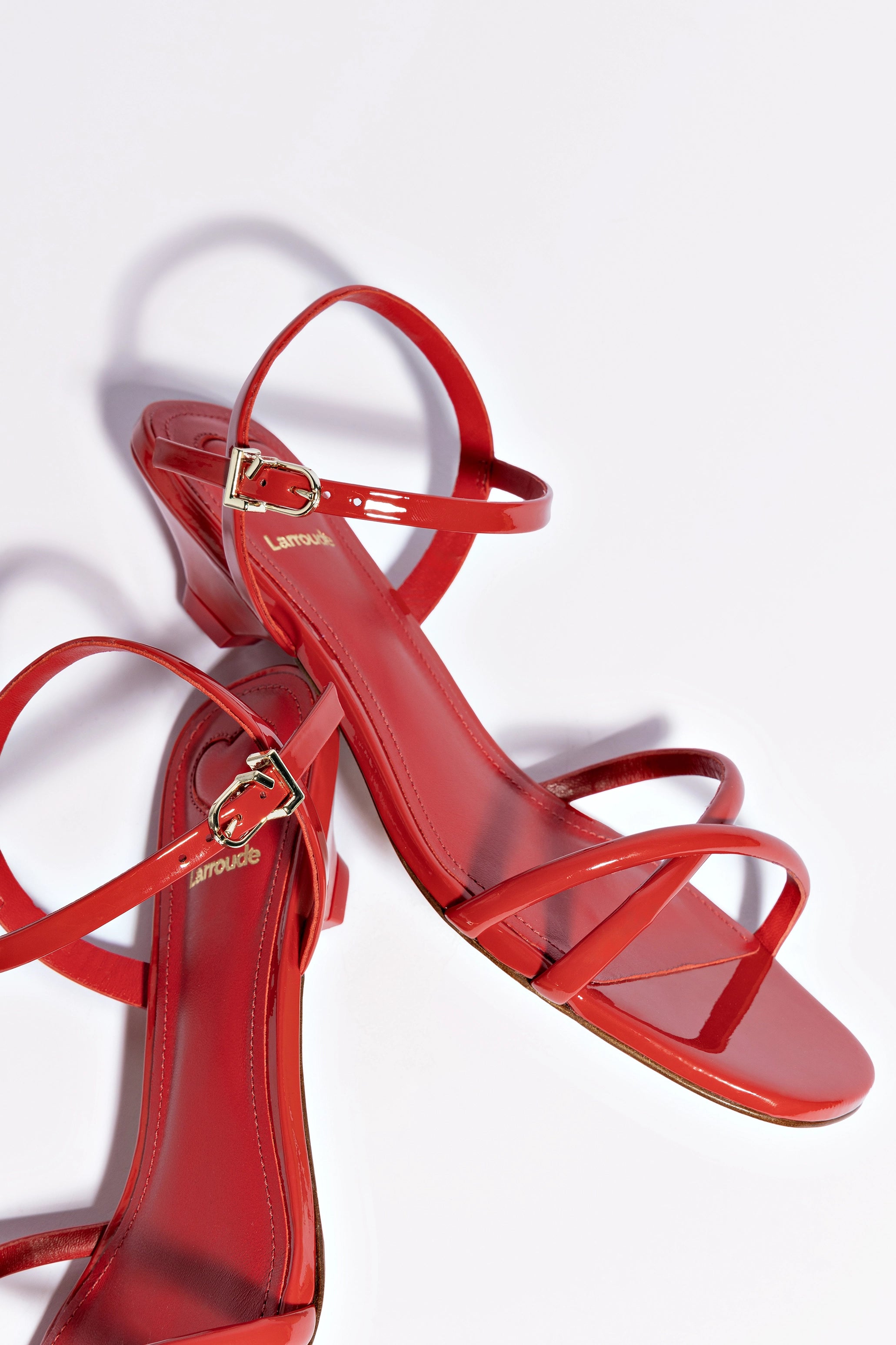 Charlotte Women's Sandals in Scarlet Patent Leather – Stylish & Comfortable Dress Sandals for Summer, Parties & Casual Outings